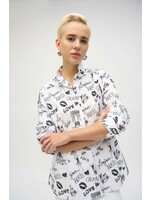Joseph Ribkoff Joseph Ribkoff - Buttoned Graphic Casual Blouse Style 252929