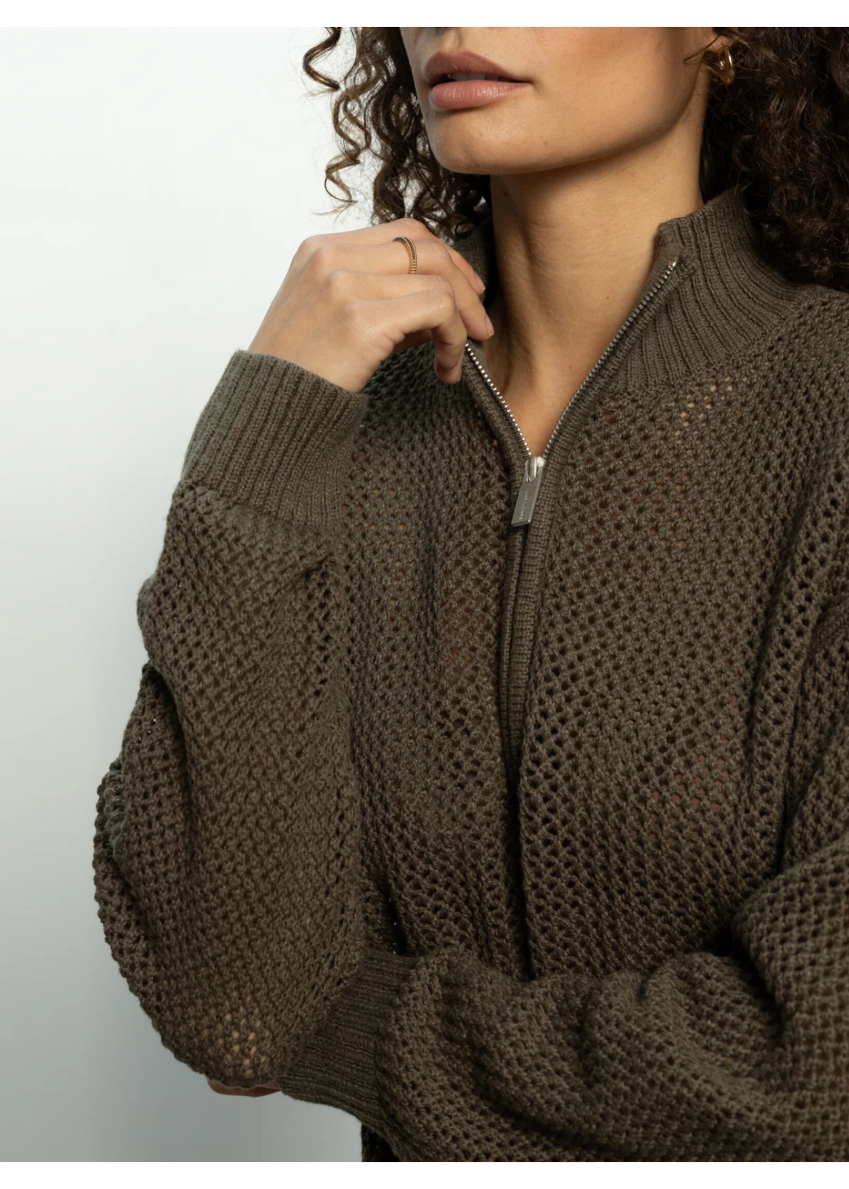 Sanctuary Sanctuary - Open Knit 1/2 Zip