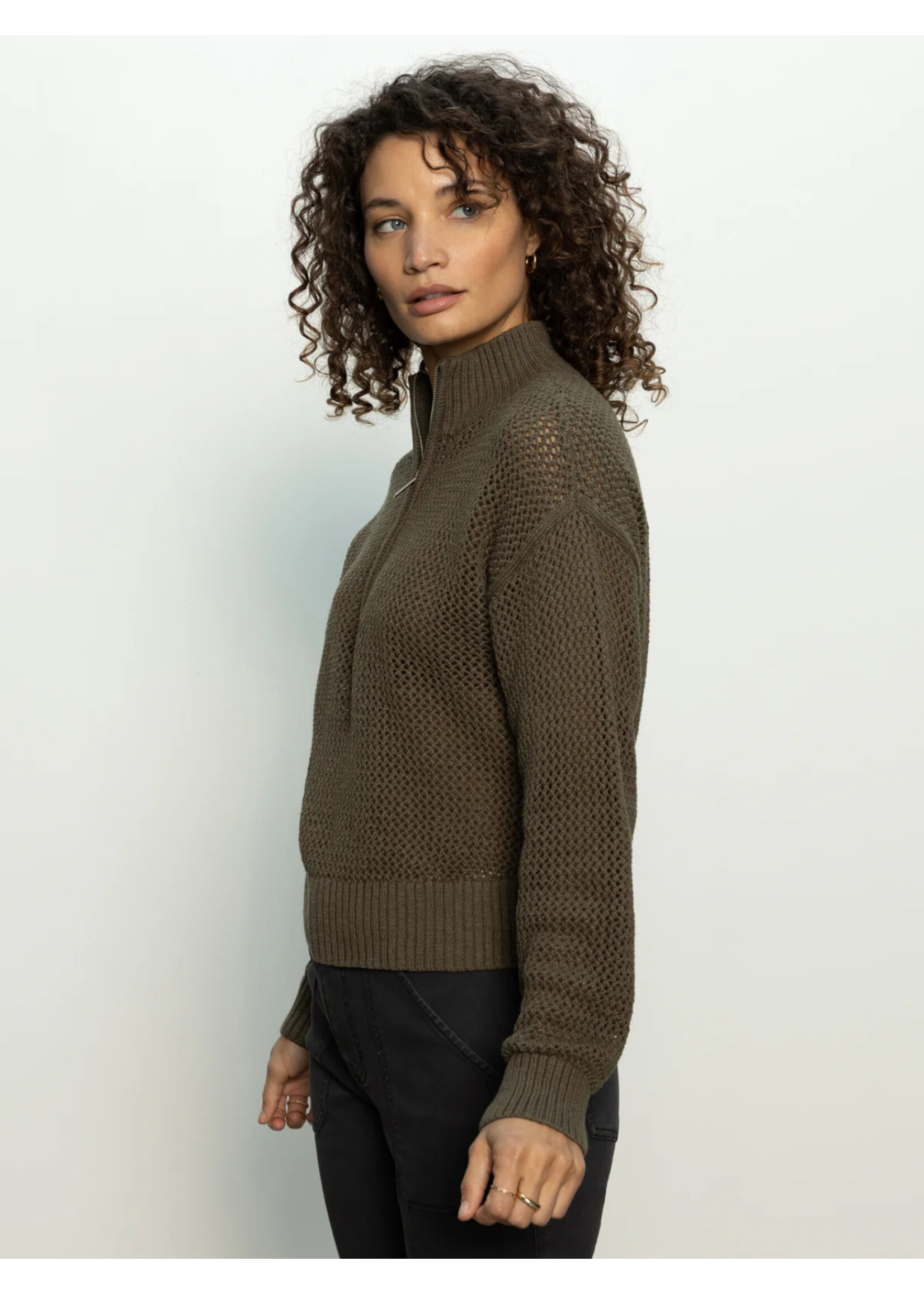 Sanctuary Sanctuary - Open Knit 1/2 Zip