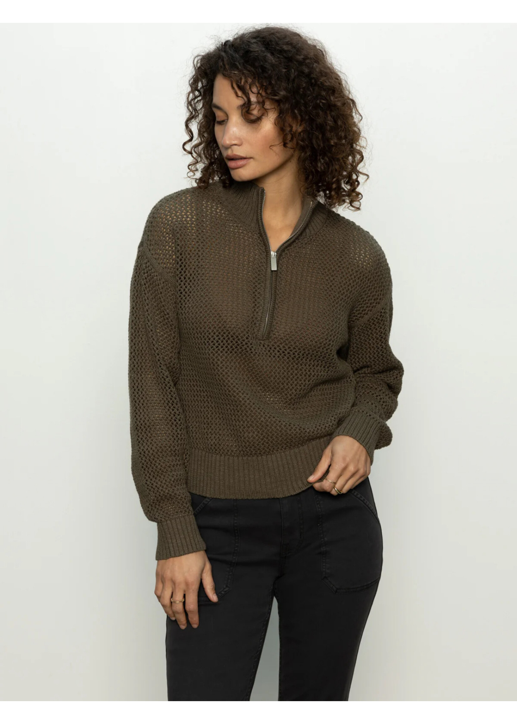 Sanctuary Sanctuary - Open Knit 1/2 Zip