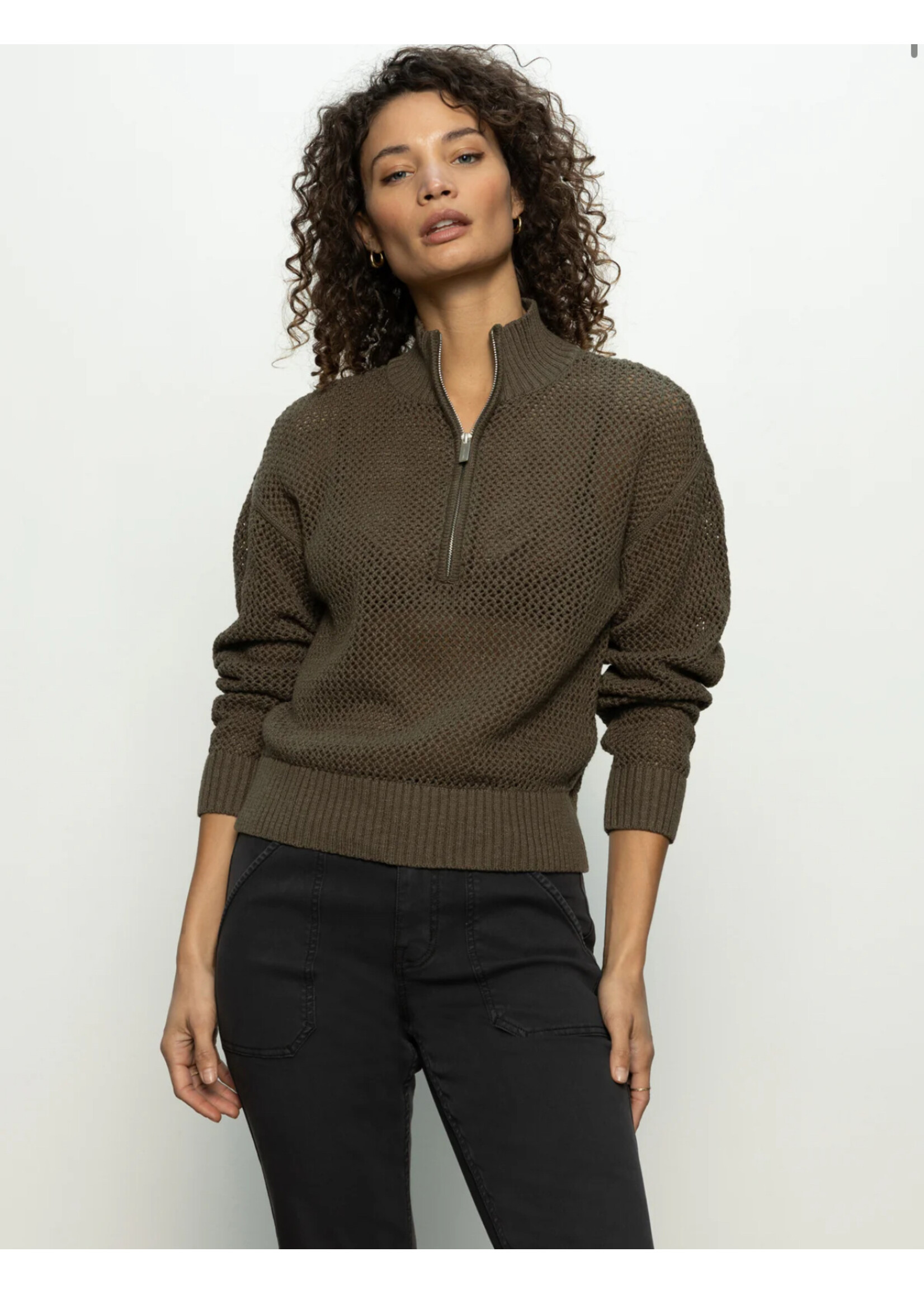 Sanctuary Sanctuary - Open Knit 1/2 Zip