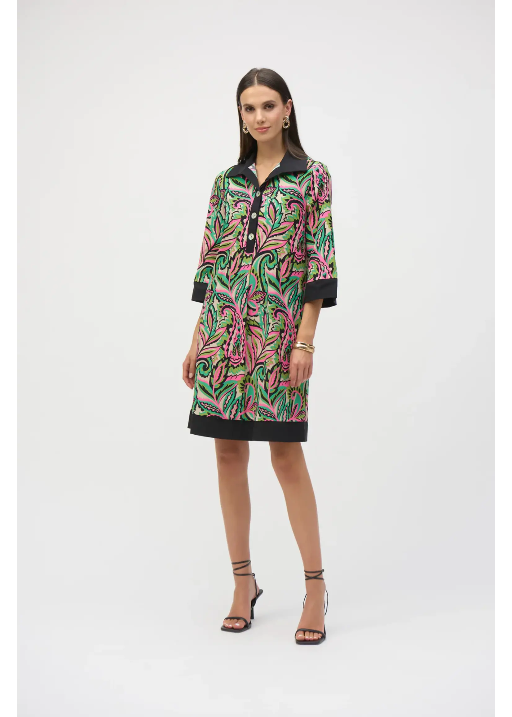 Joseph Ribkoff Joseph Ribkoff - Paisley Print A-Line Dress Style 252078