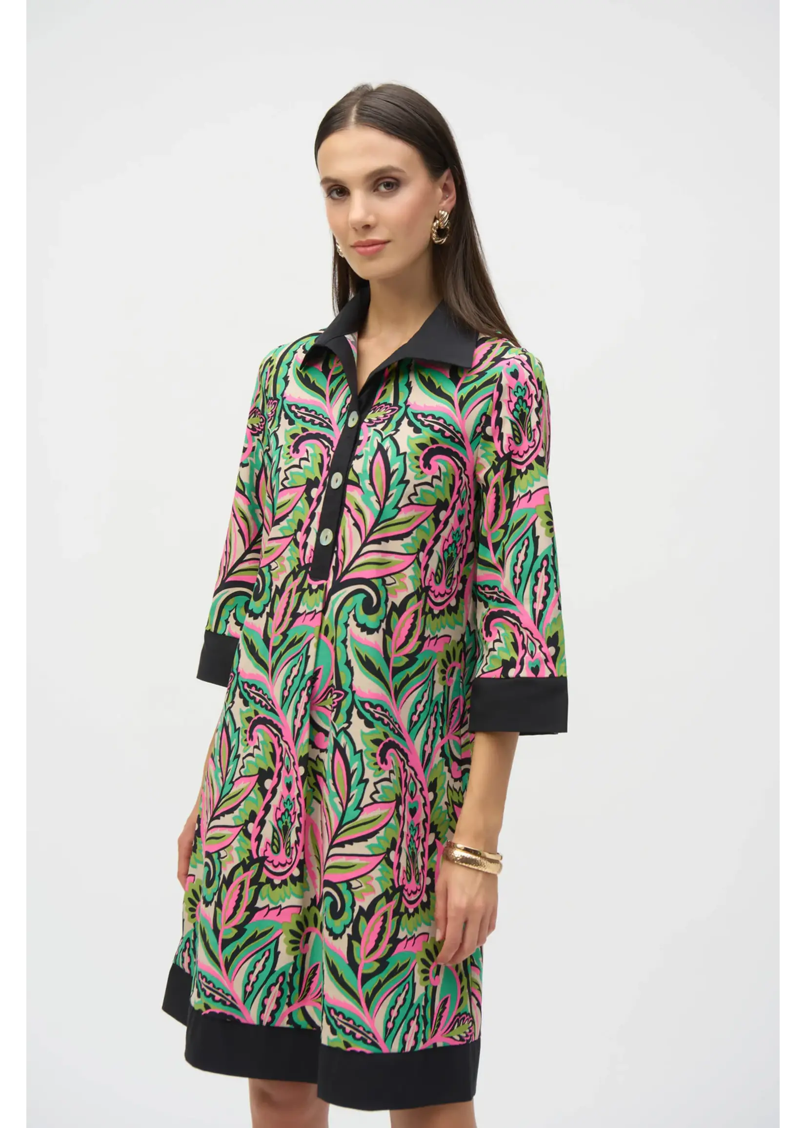 Joseph Ribkoff Joseph Ribkoff - Paisley Print A-Line Dress Style 252078