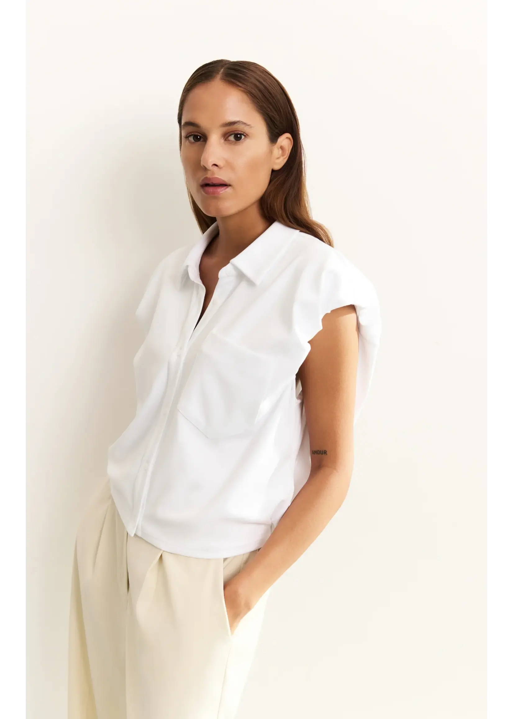 YAYA YAYA - Jersey Blouse With Puff Effect