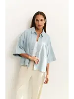 YAYA YAYA - Oversized Cropped Denim Jacket