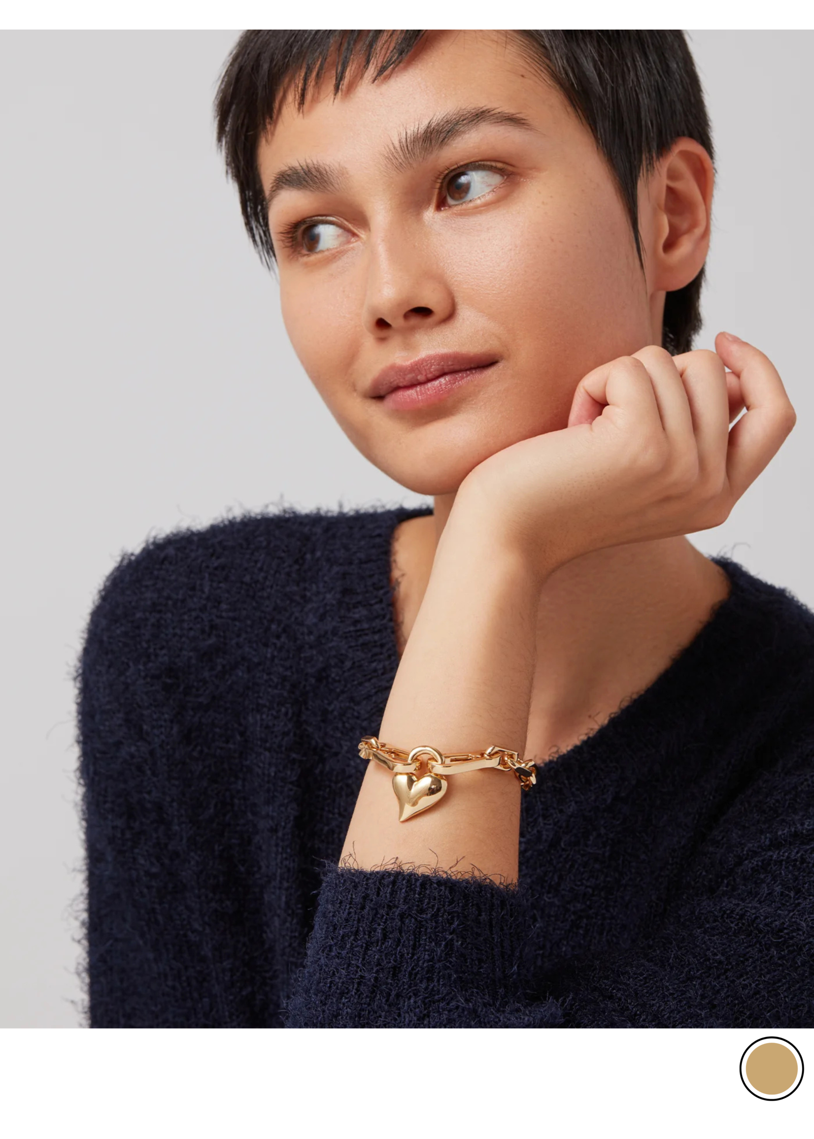 Jenny Bird Jenny Bird - Padlock Heart Chain Bracelet