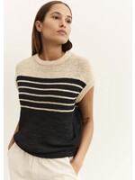 YAYA Yaya - Sleeveless Striped Sweater