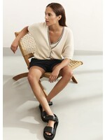 YAYA Yaya - Detail Edge Rib S/S Cardigan