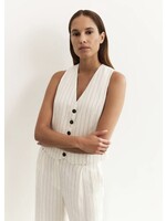 YAYA Yaya - Linen Mix Pinstripe Vest