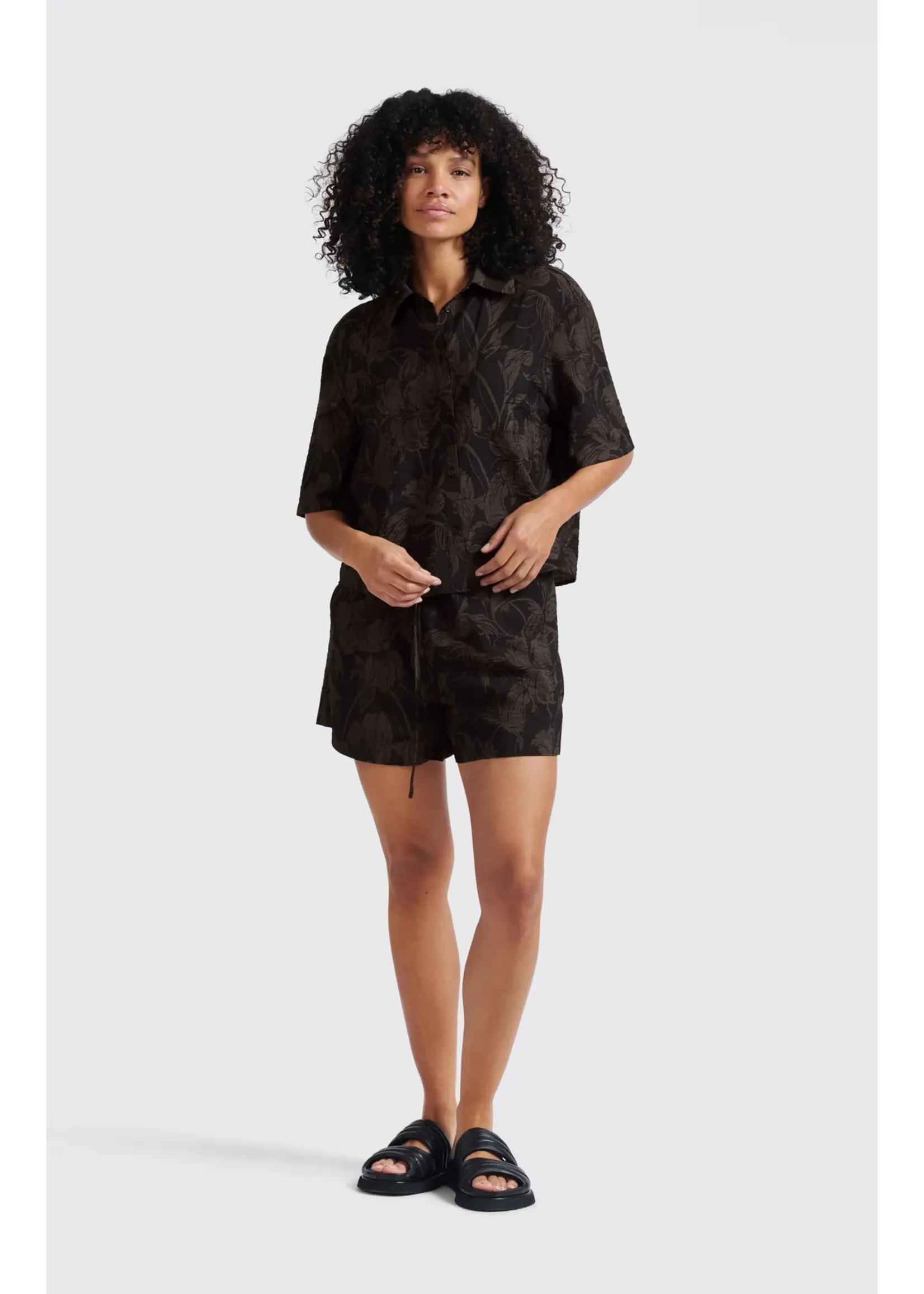 YAYA Yaya - Elastic Waist Printed Short