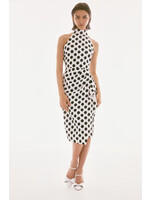 Joseph Ribkoff Joseph Ribkoff - Polka-Dot Halter Wrap Dress Style 251759