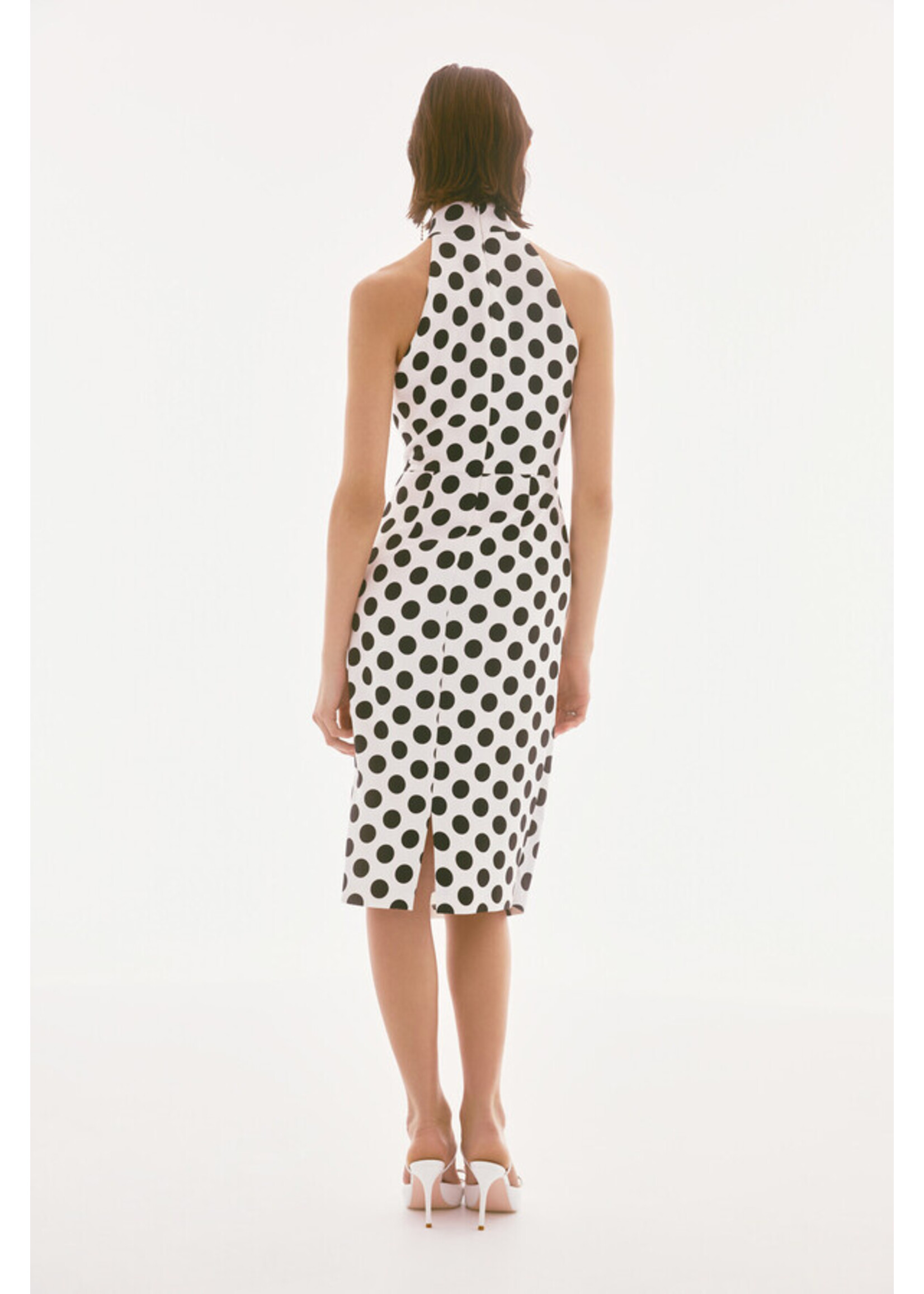 Joseph Ribkoff Joseph Ribkoff - Polka-Dot Halter Wrap Dress Style 251759