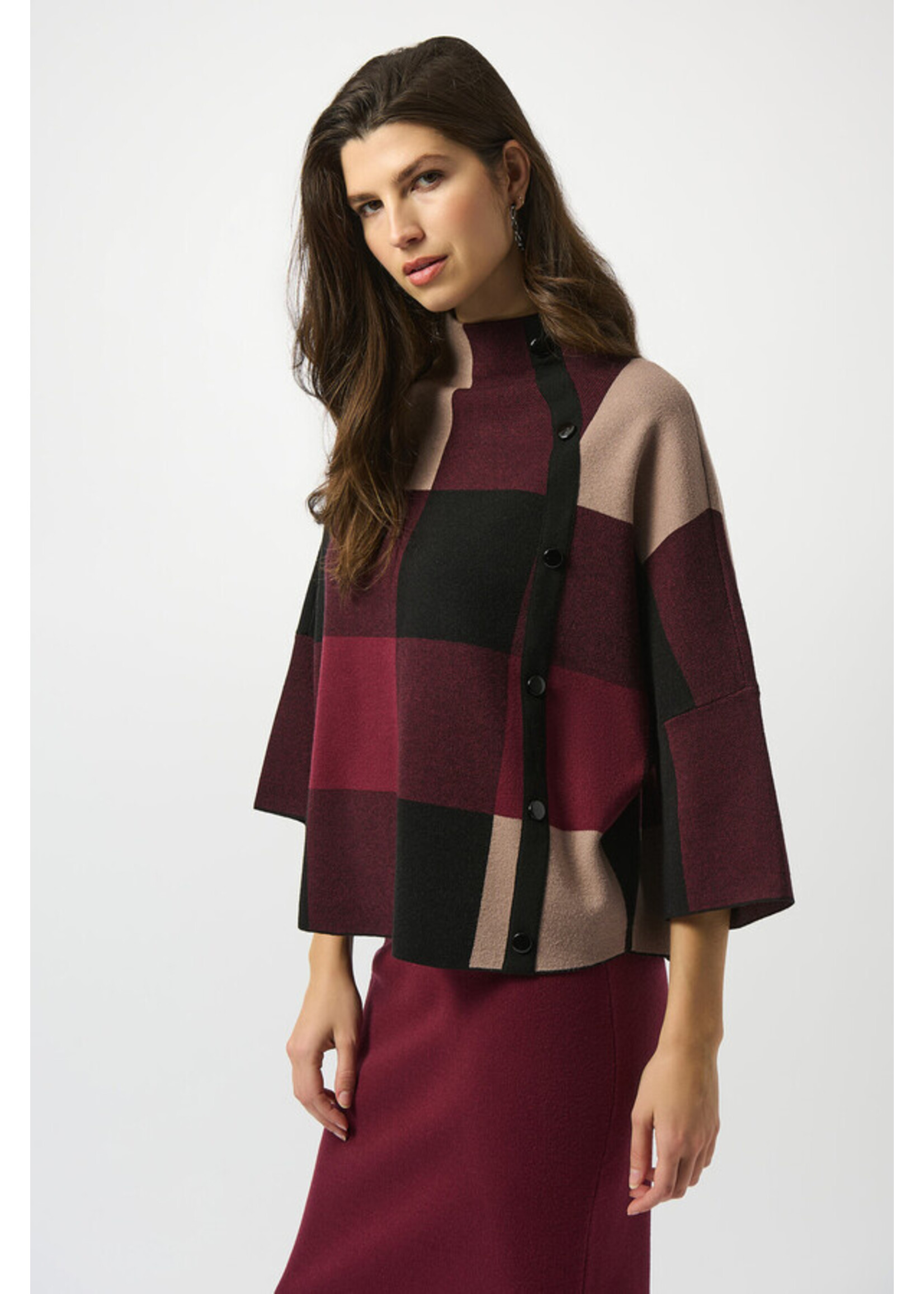 Joseph Ribkoff Joseph Ribkoff - Plaid Jacquard Sweater Knit Plaid 243948
