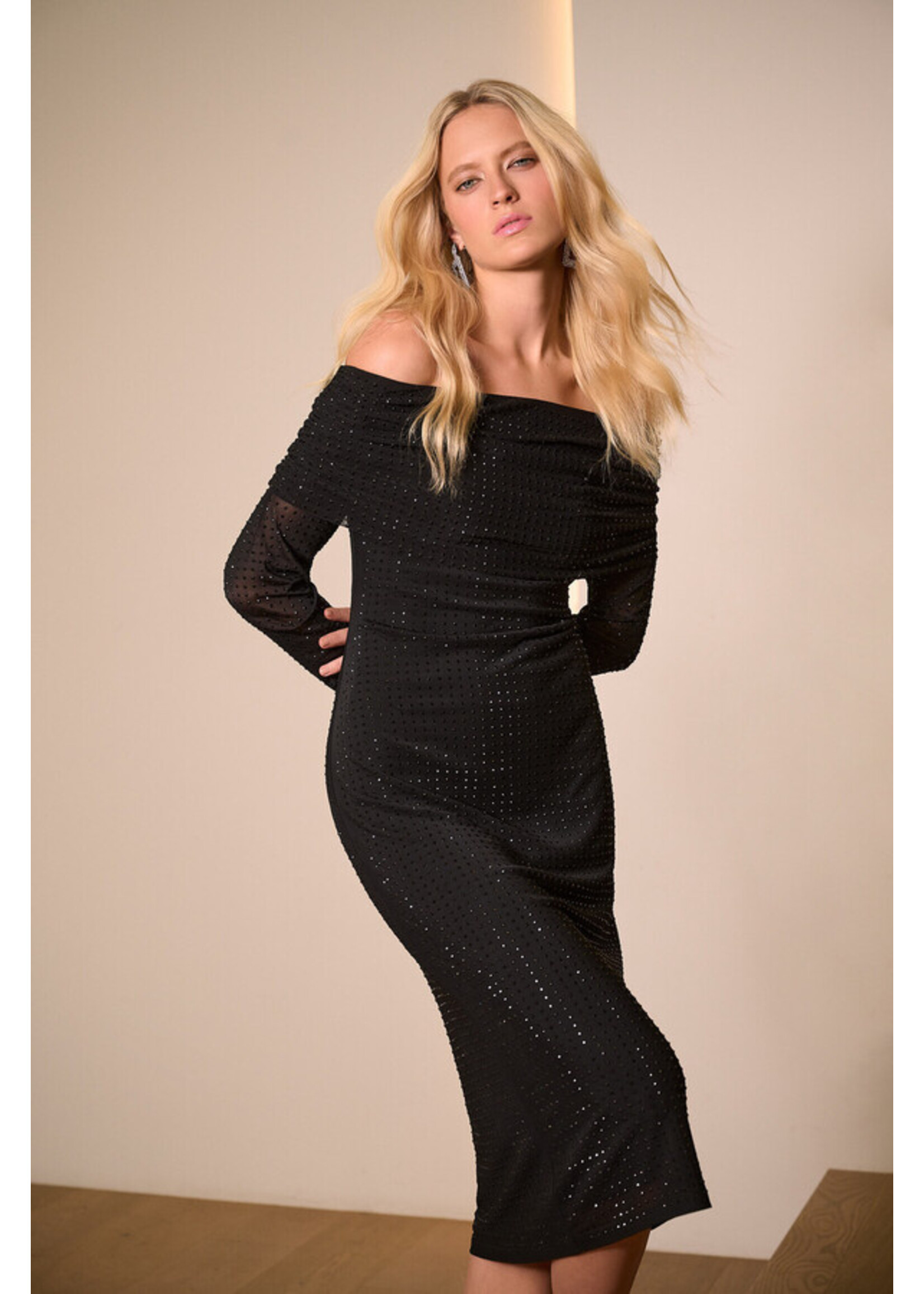 Joseph Ribkoff Joseph Ribkoff - Off-Shoulder Midi Dress Style 254913