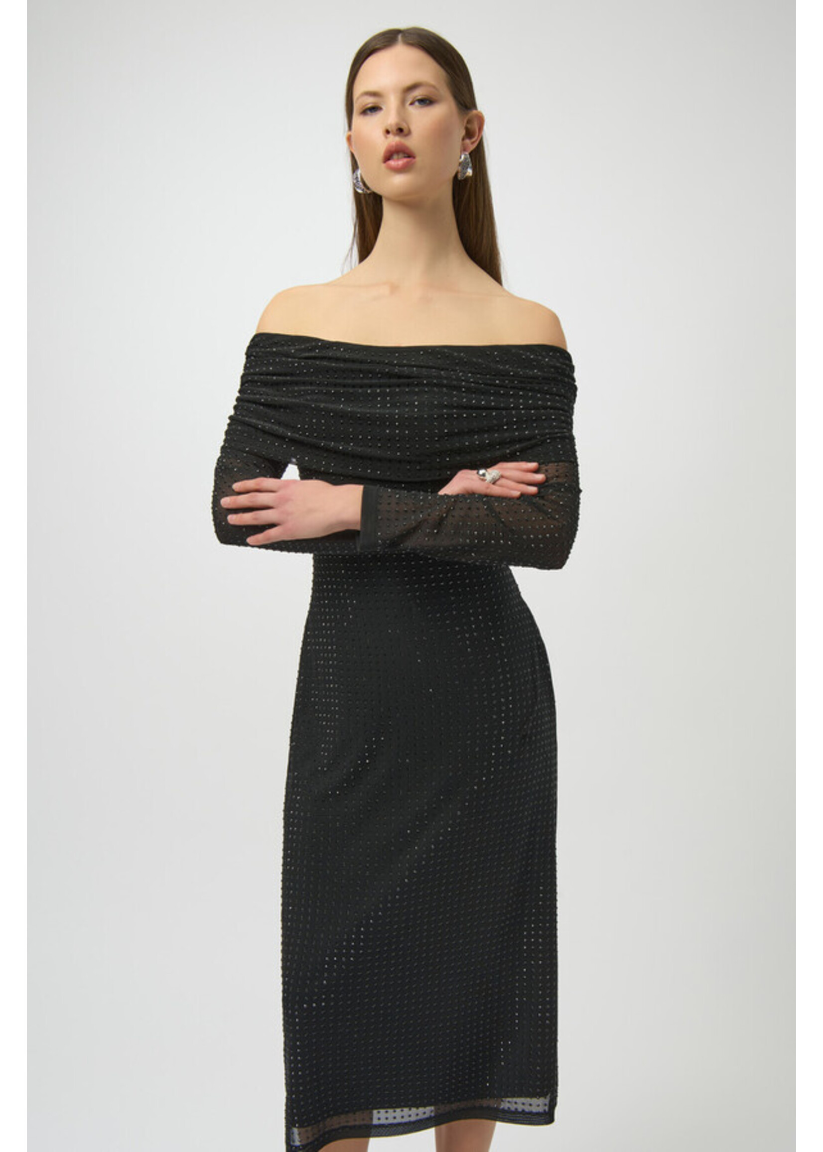 Joseph Ribkoff Joseph Ribkoff - Off-Shoulder Midi Dress Style 254913