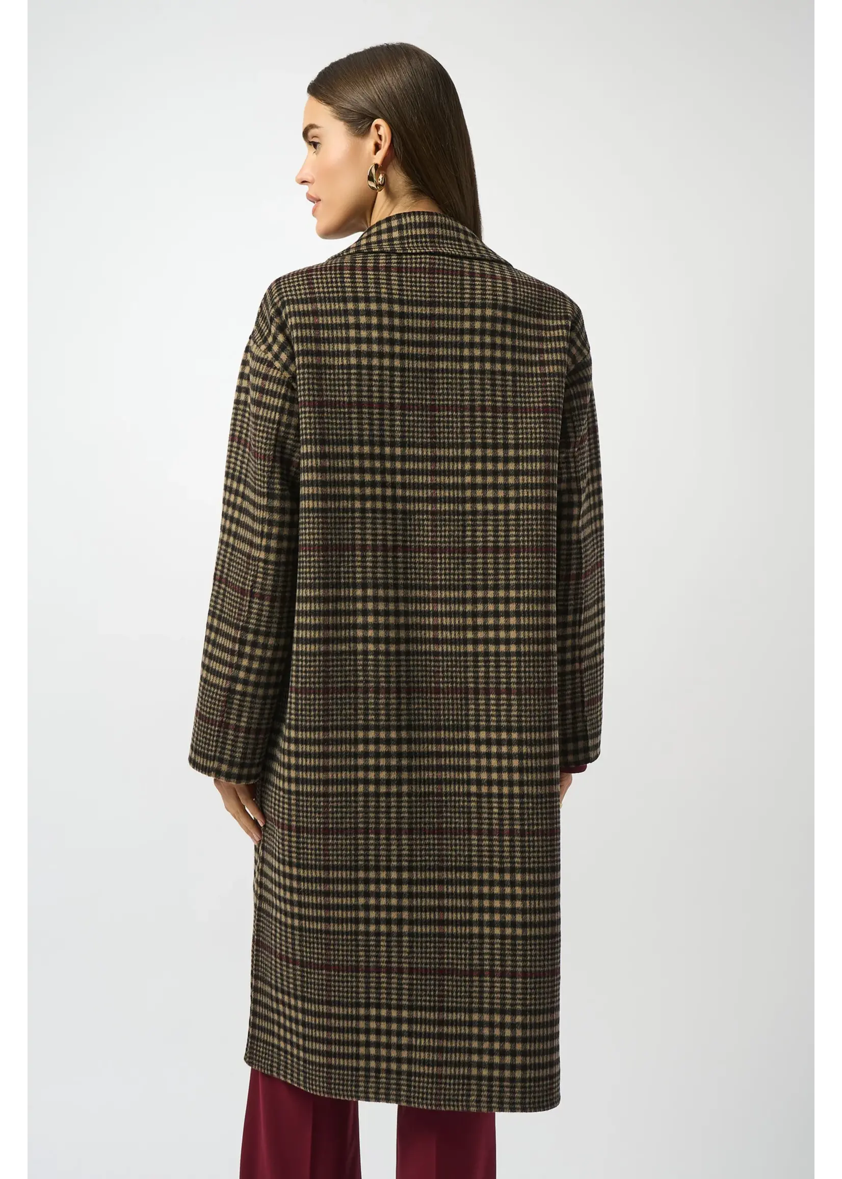 Joseph Ribkoff Joseph Ribkoff - Plaid Long Overcoat Style 253946