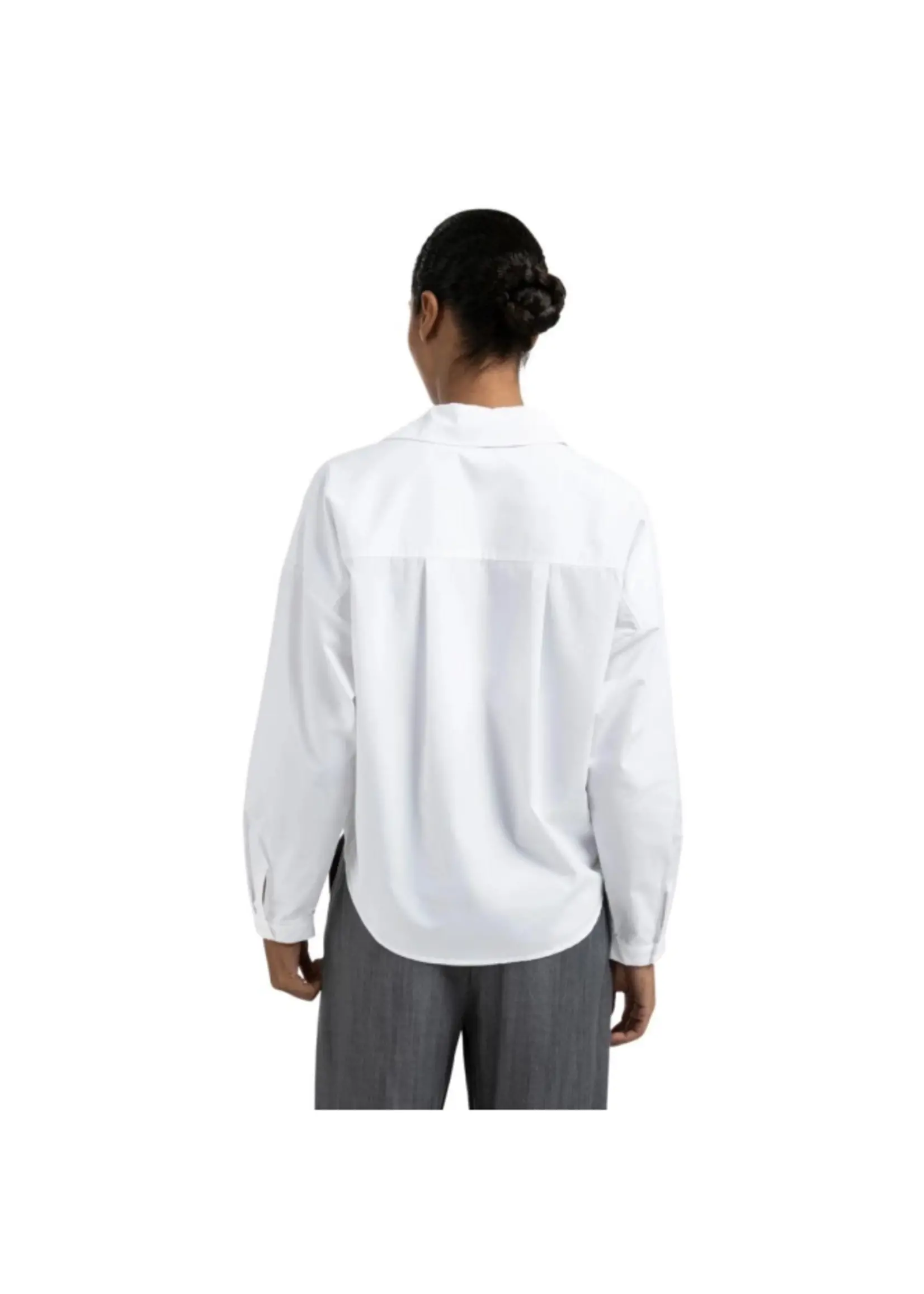 YAYA YAYA - Poplin Blouse With Front Pleat