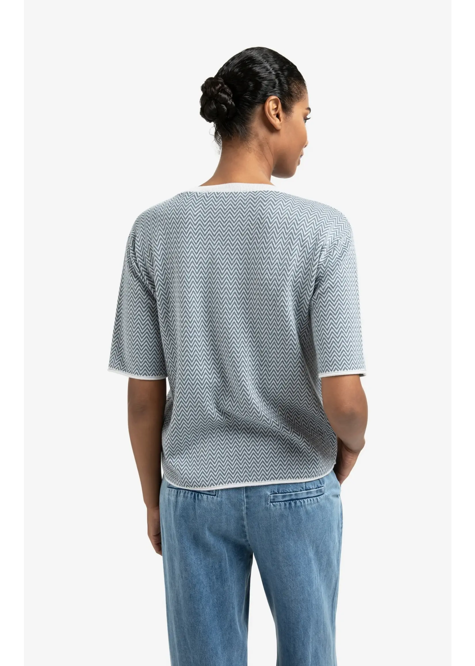 YAYA YAYA - Jacquard Knitted T-shirt