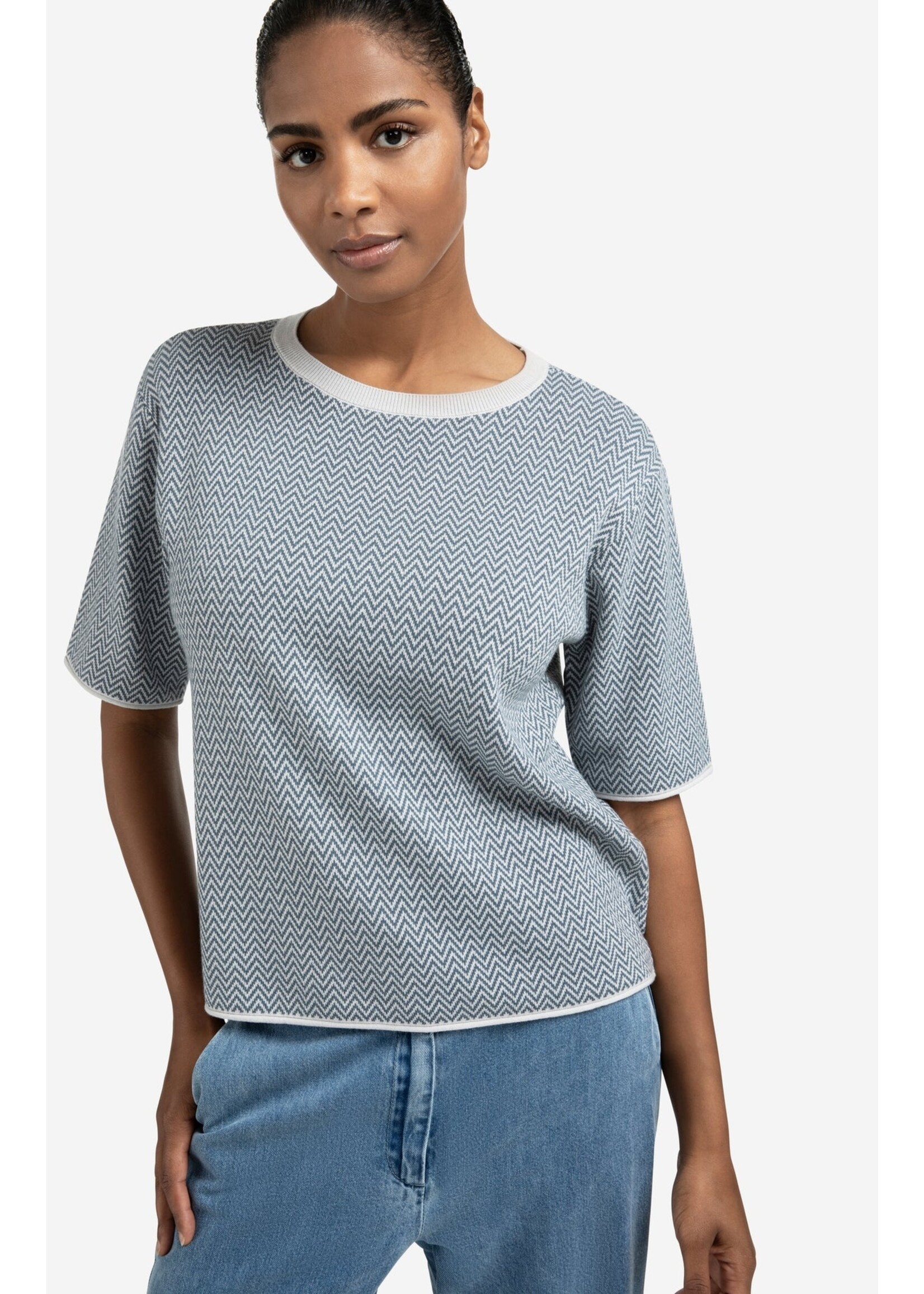 YAYA YAYA - Jacquard Knitted T-shirt