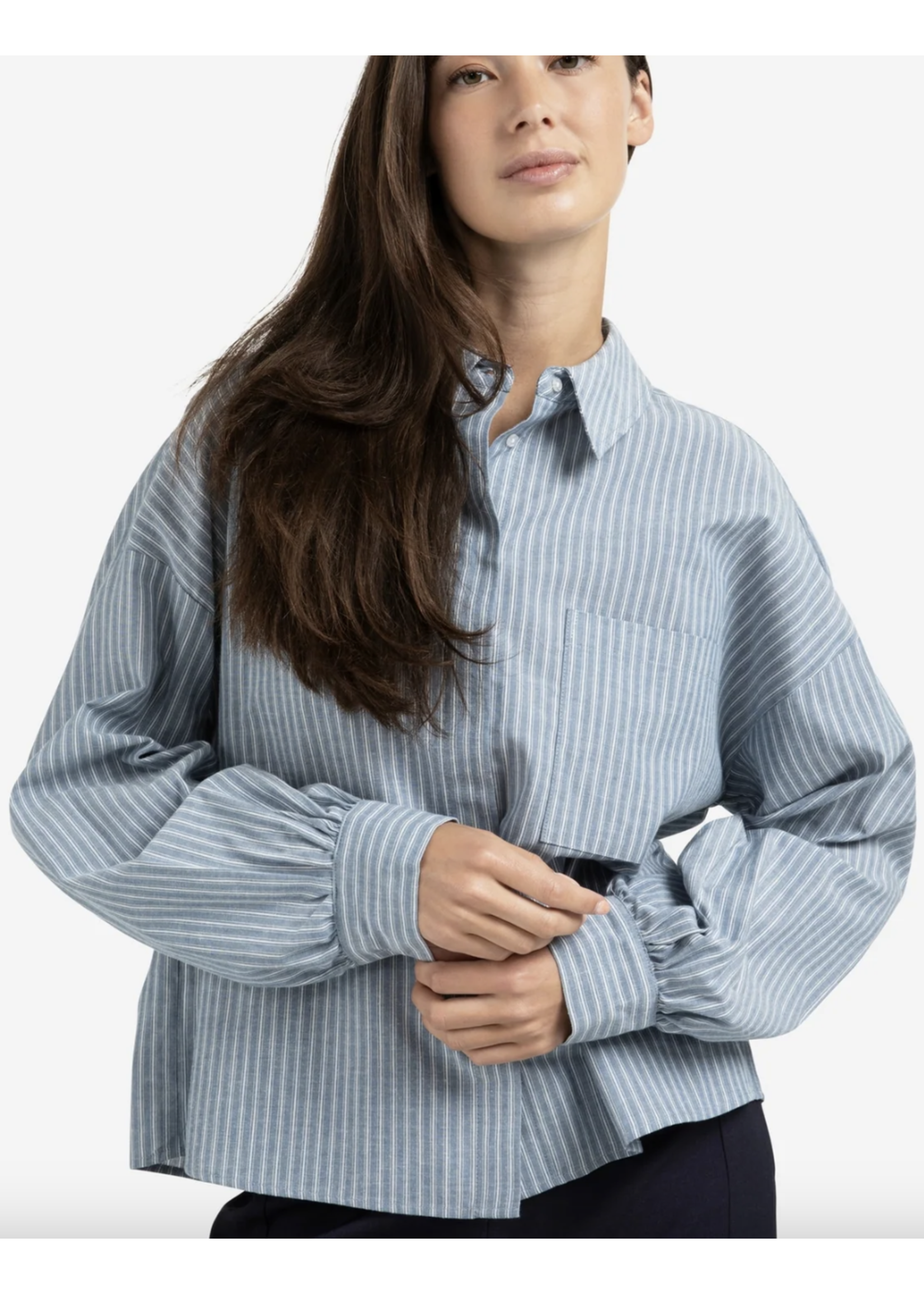 YAYA YAYA - Striped Blouse With Pocket