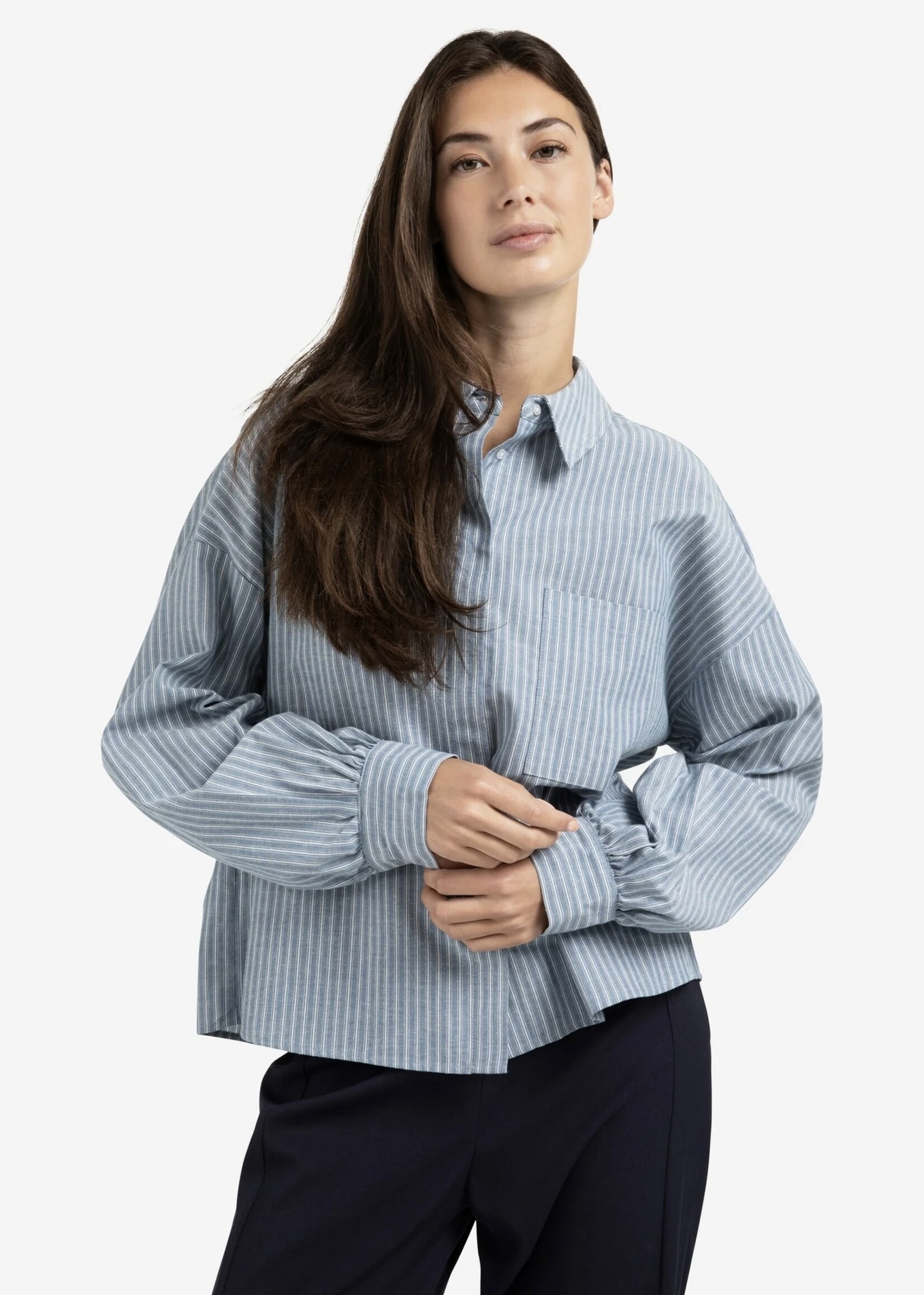 YAYA YAYA - Striped Blouse With Pocket