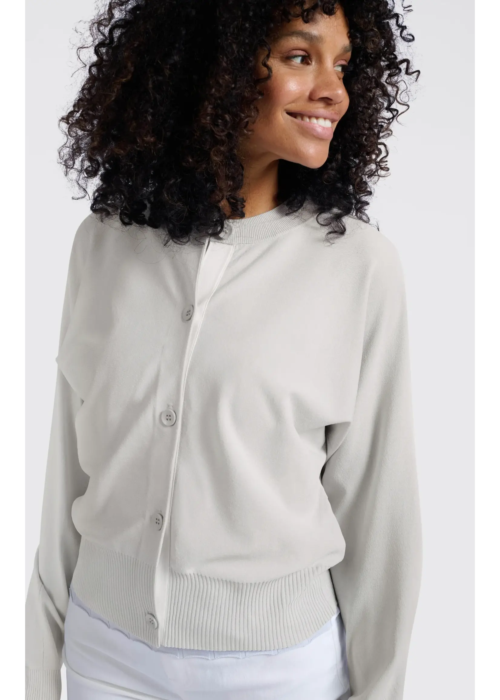 YAYA YAYA - Batwing Cardigan With Contrast Details