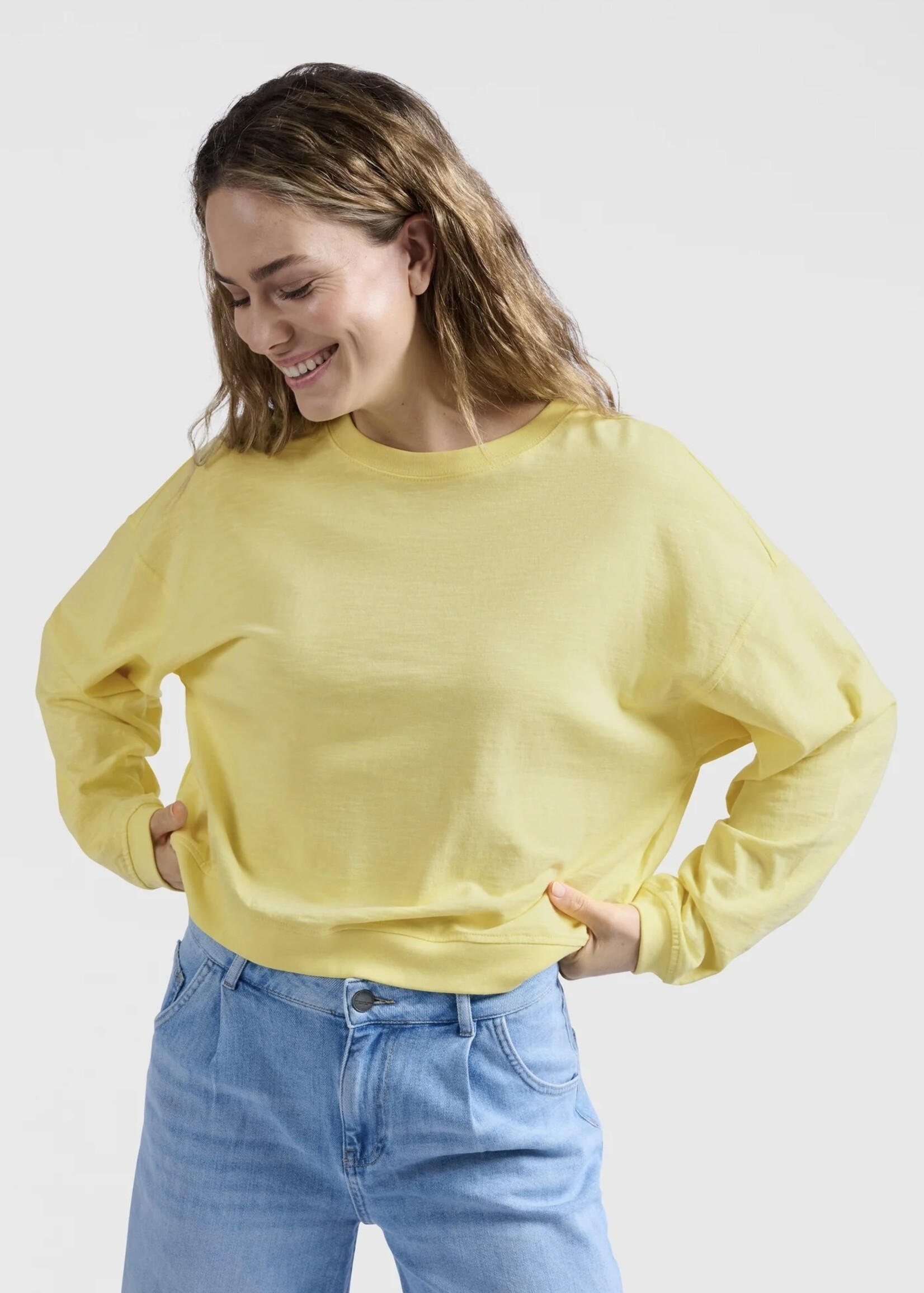 YAYA YAYA - Sweatshirt With Slub Effect