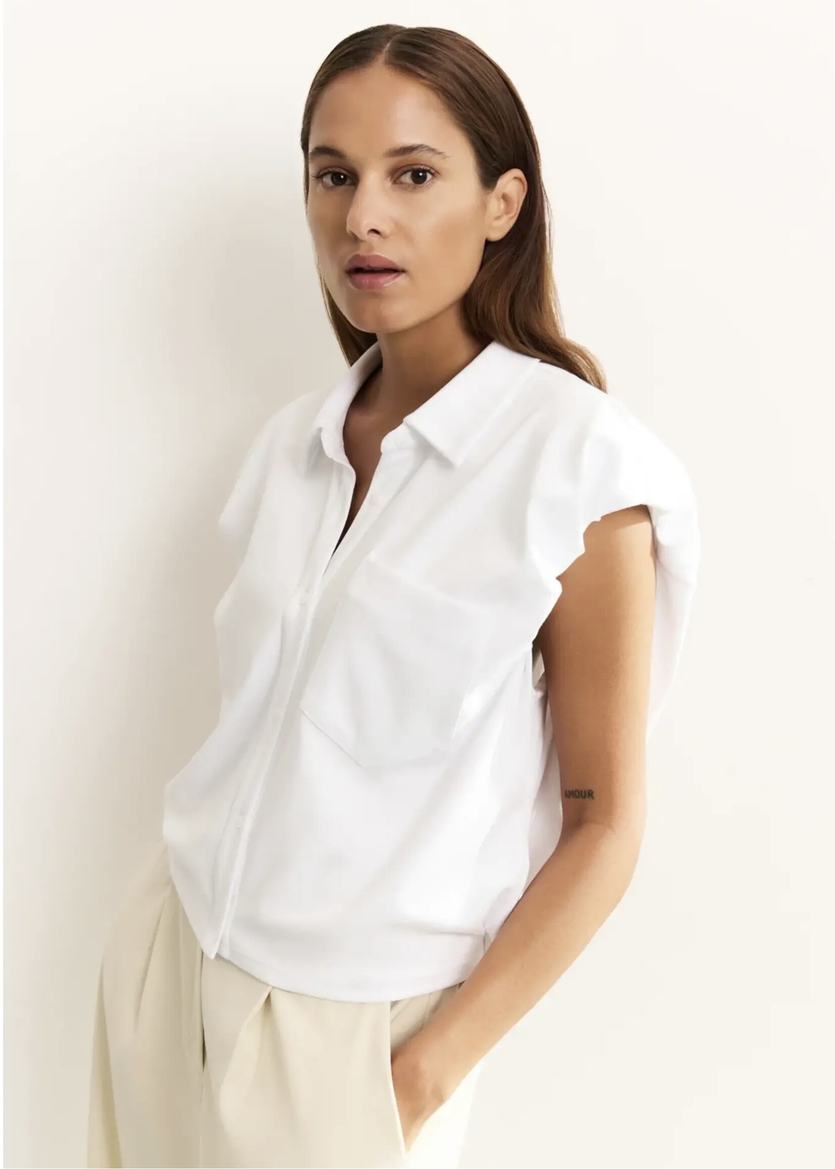 YAYA YAYA - Jersey Blouse With Puff Effect