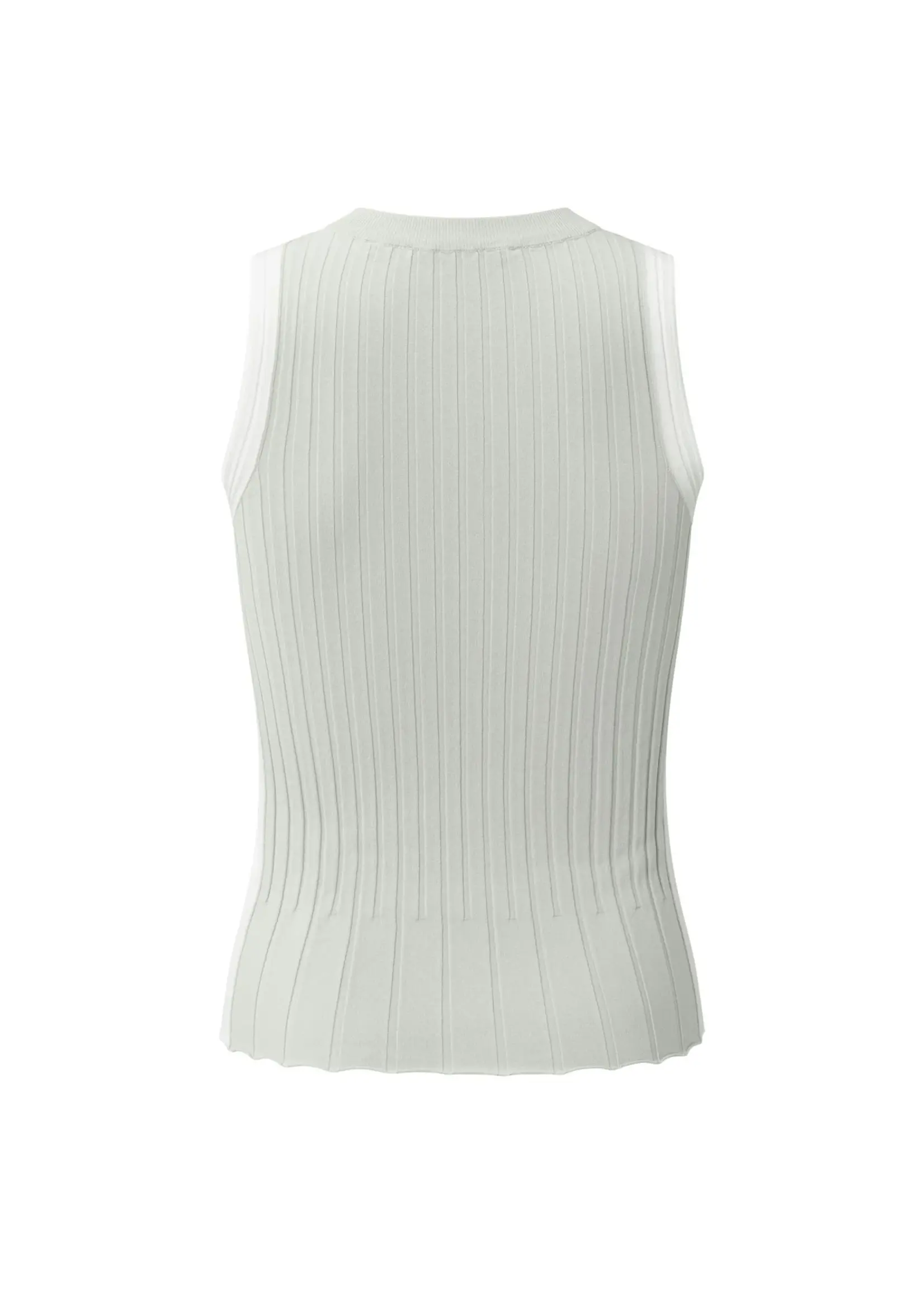 YAYA YAYA - Rib Knitted Tanktop With Contrast Detail