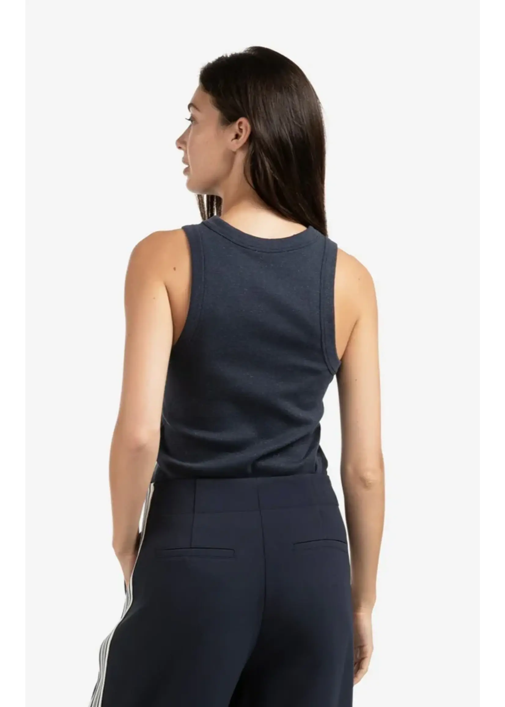YAYA Yaya - Rib Singlet with Metallic Coat