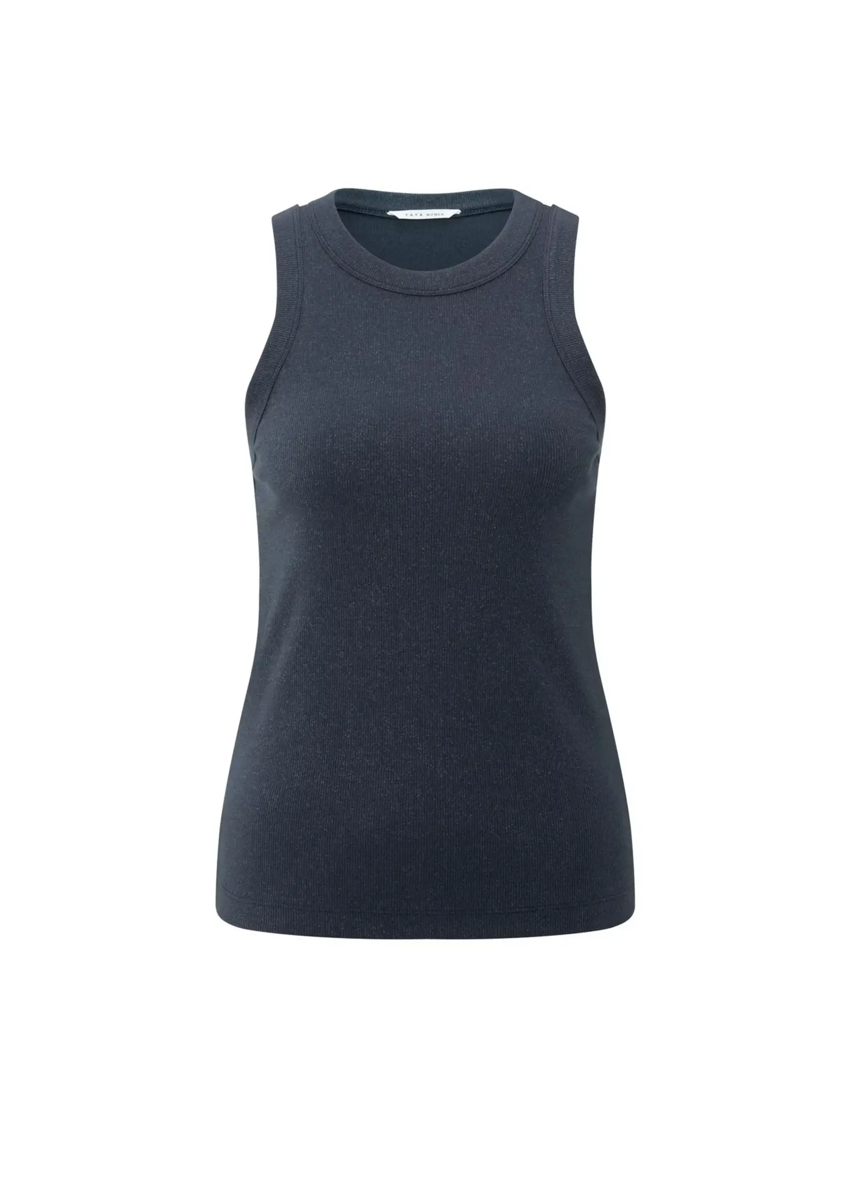 YAYA Yaya - Rib Singlet with Metallic Coat