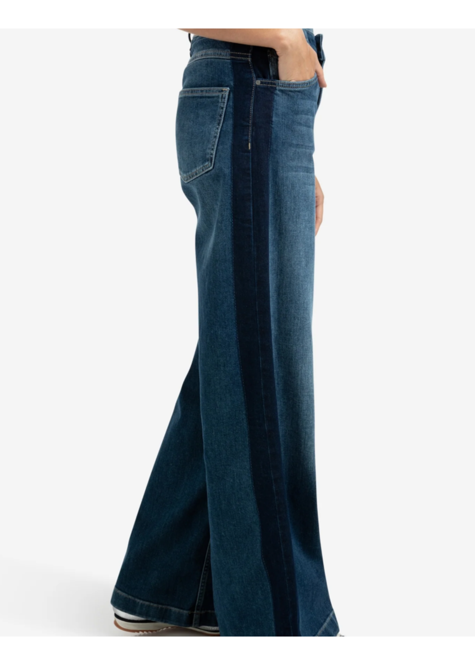 YAYA Yaya - High Waist Wide Denim w tape