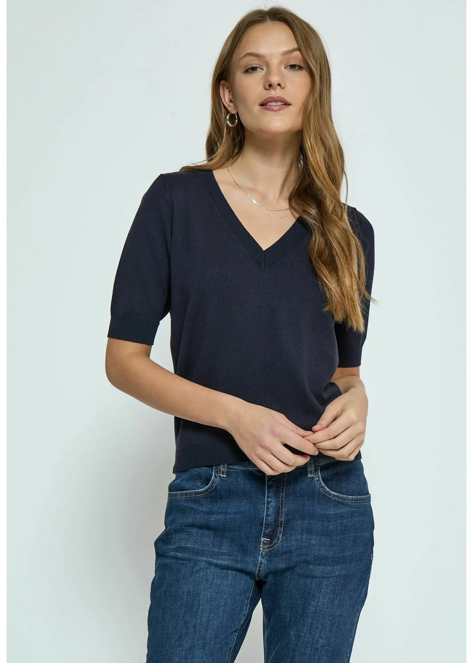 Minus Minus - Milla V-neck Knit Tee