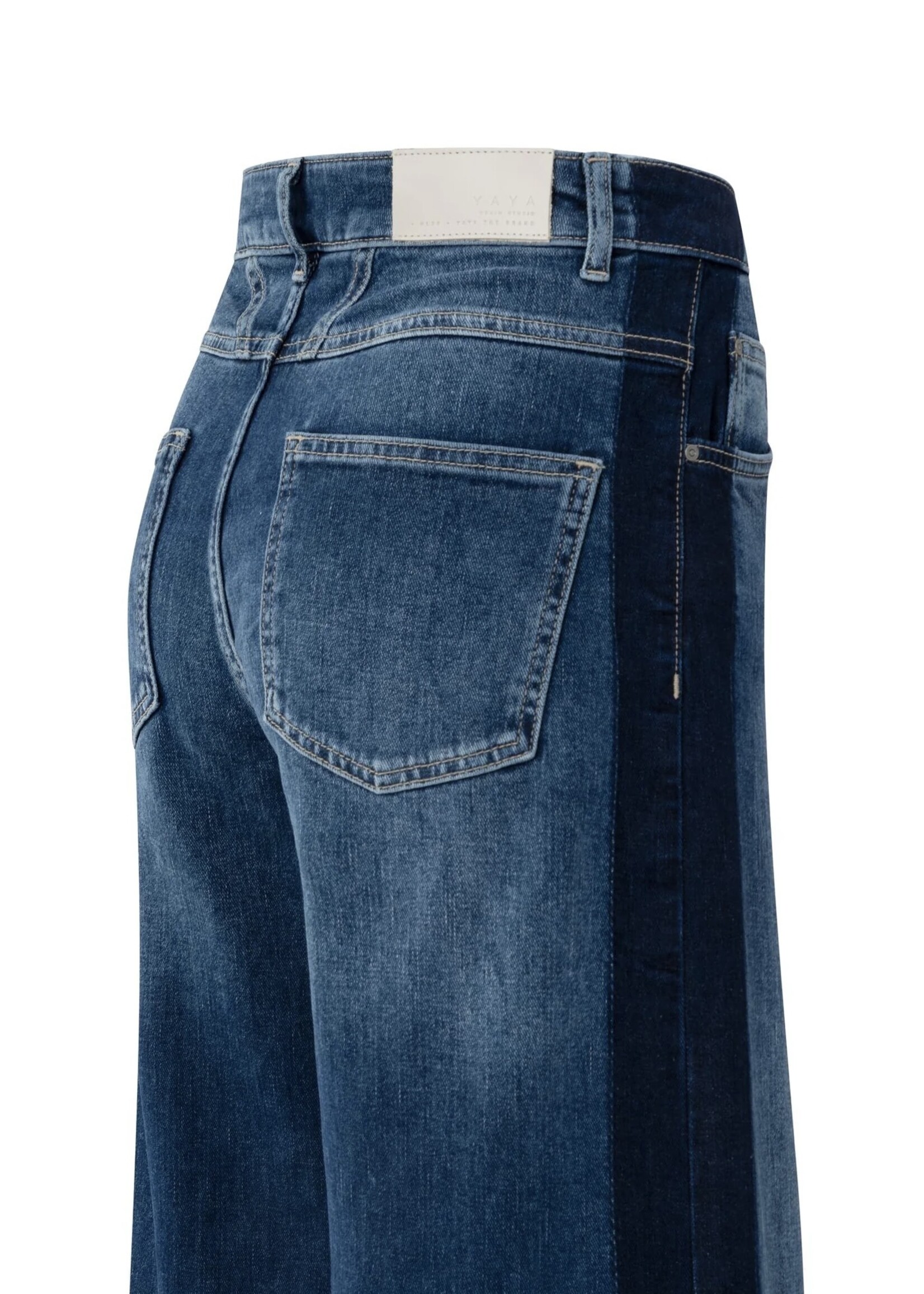 YAYA Yaya - High Waist Wide Denim w tape