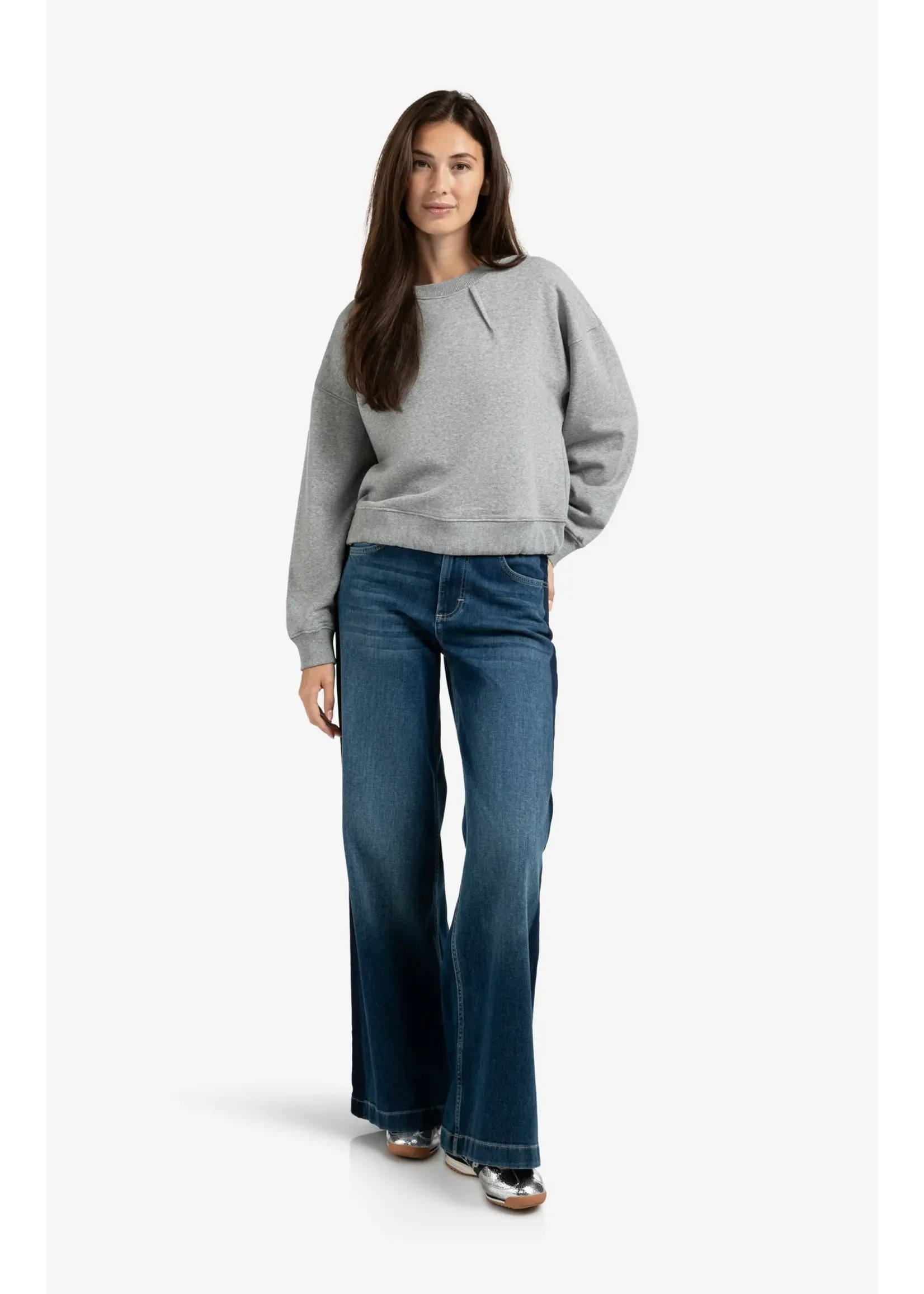 YAYA Yaya - High Waist Wide Denim w tape
