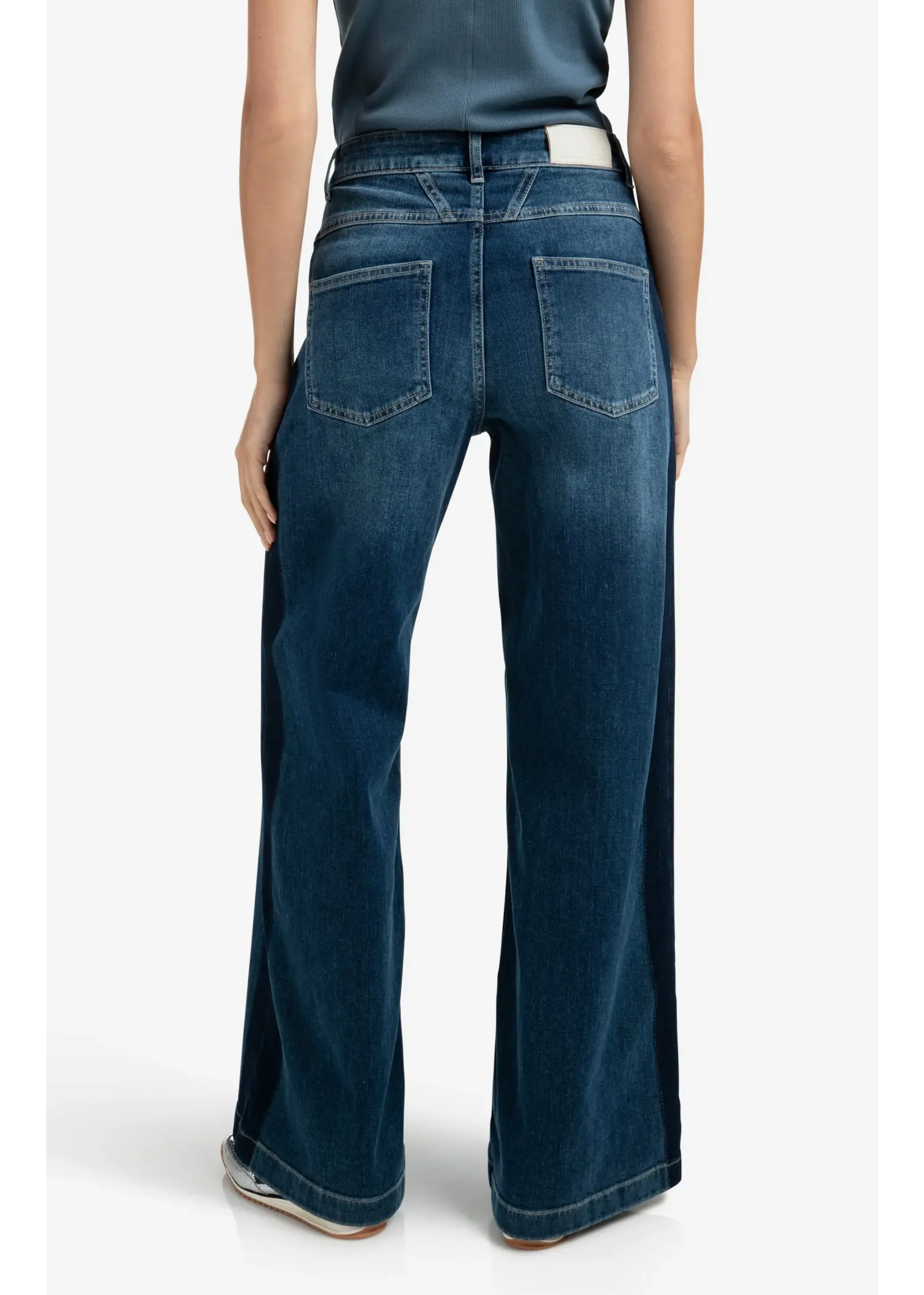 YAYA Yaya - High Waist Wide Denim w tape