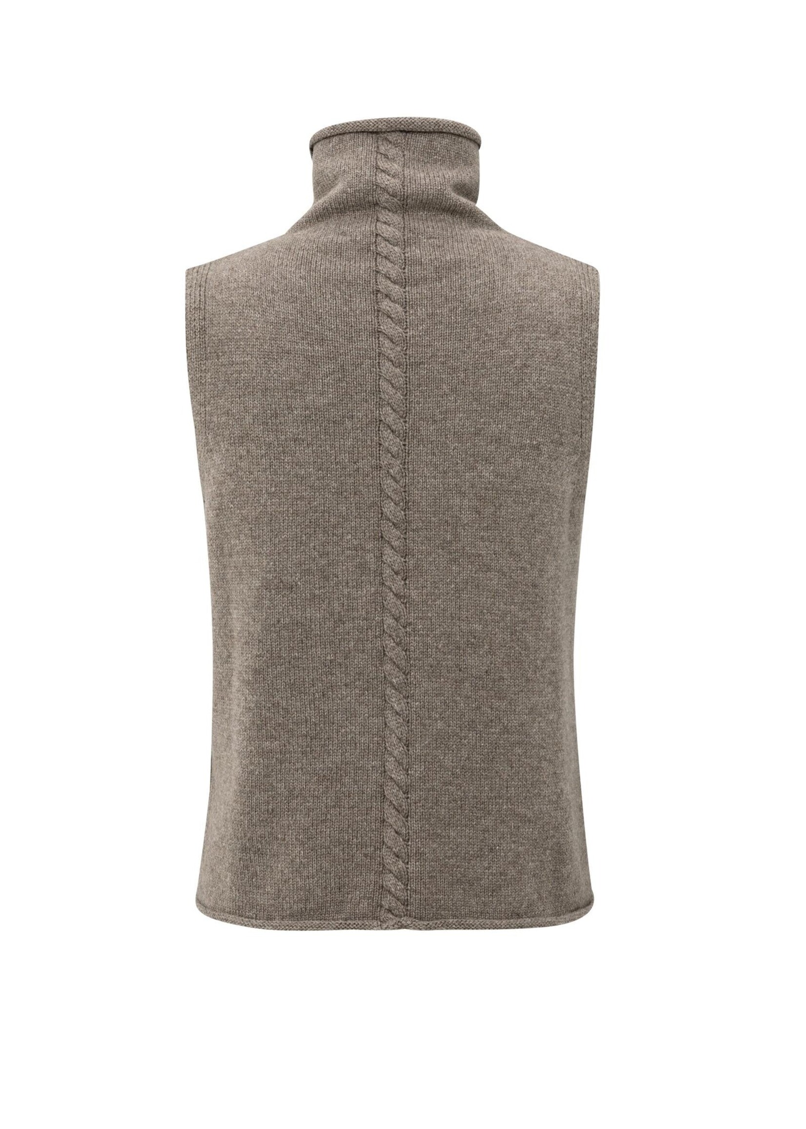 YAYA Yaya - Cable High Neck Sleeveless Sweater