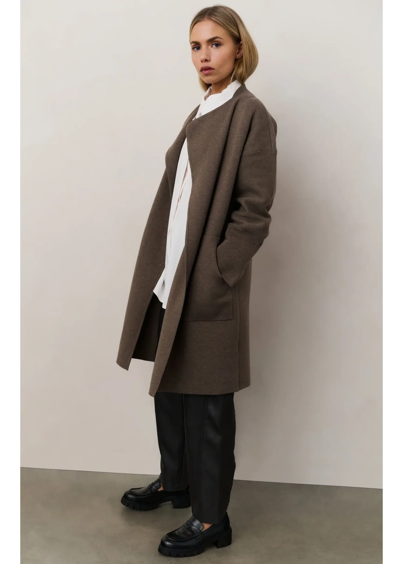 YAYA Yaya - Long Coatigan With Patch Pockets