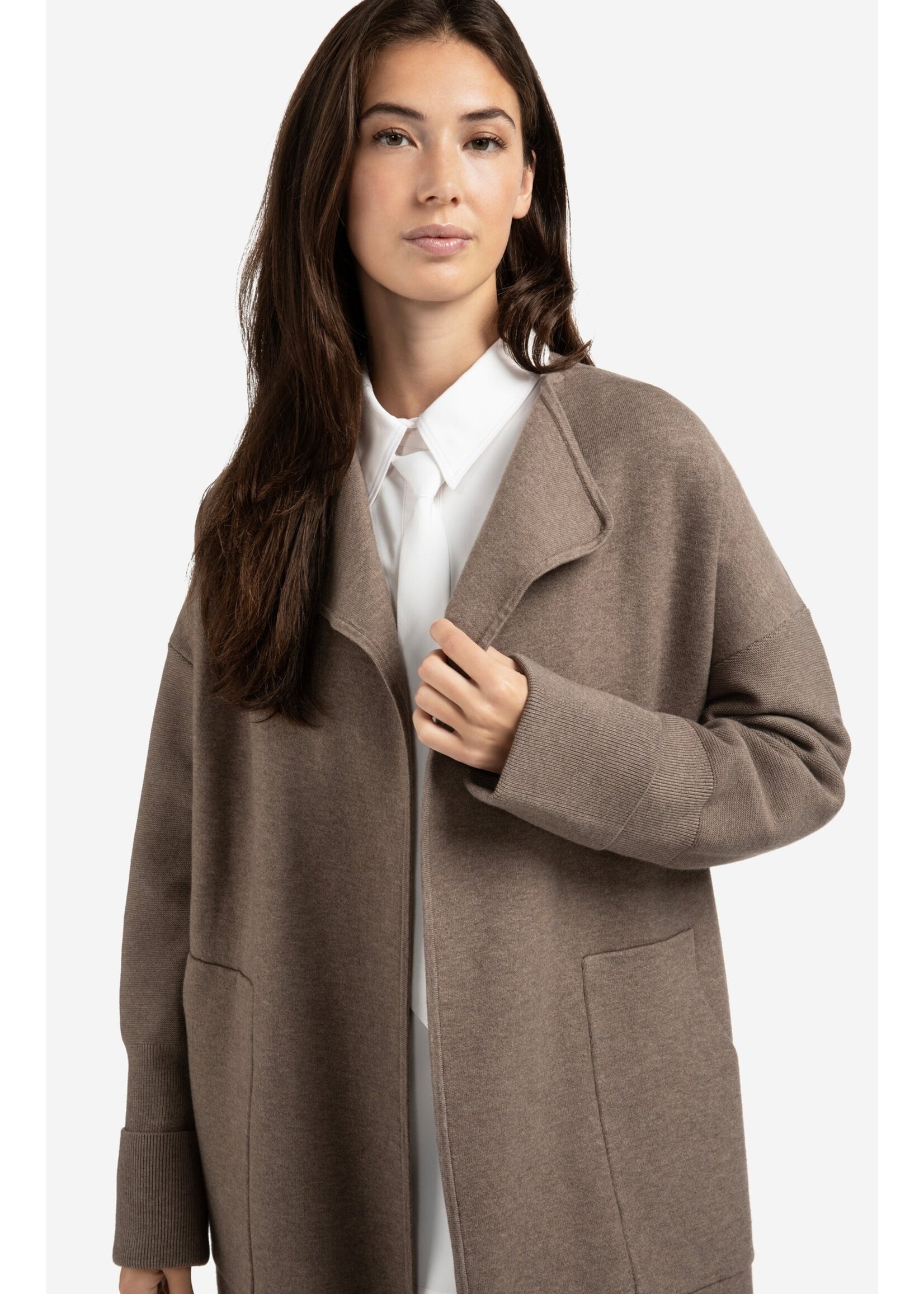 YAYA Yaya - Long Coatigan With Patch Pockets