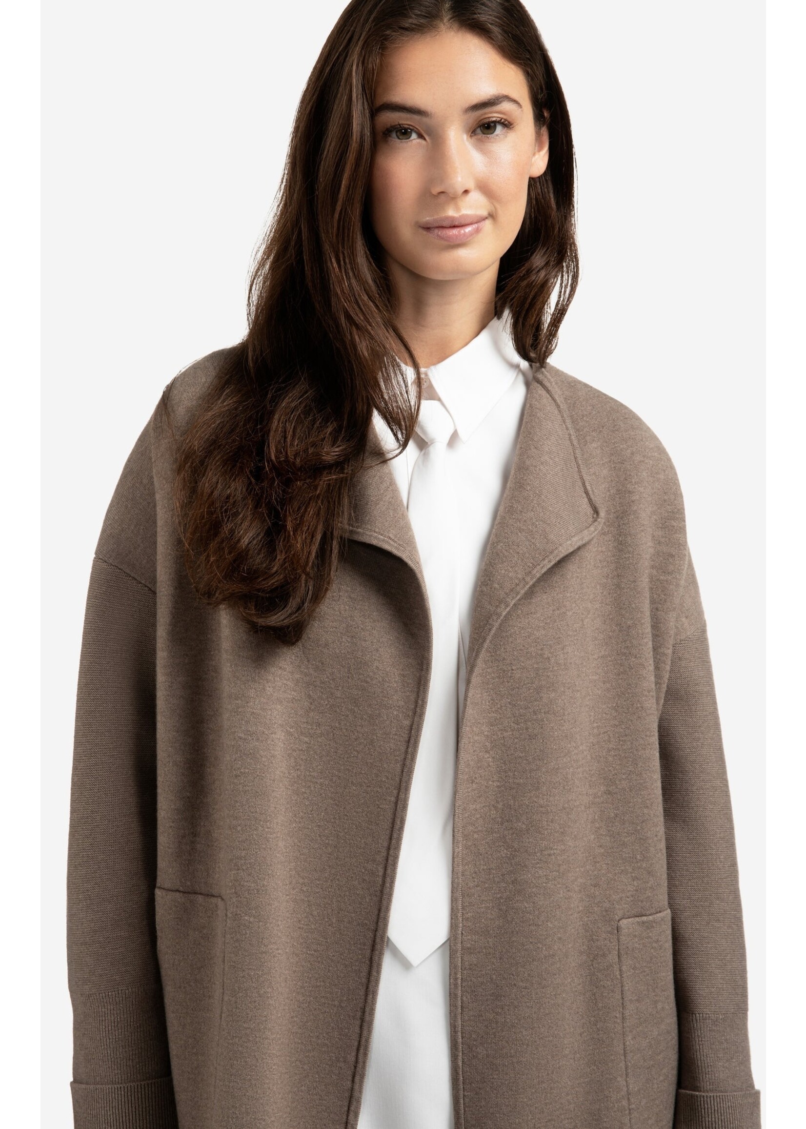 YAYA Yaya - Long Coatigan With Patch Pockets