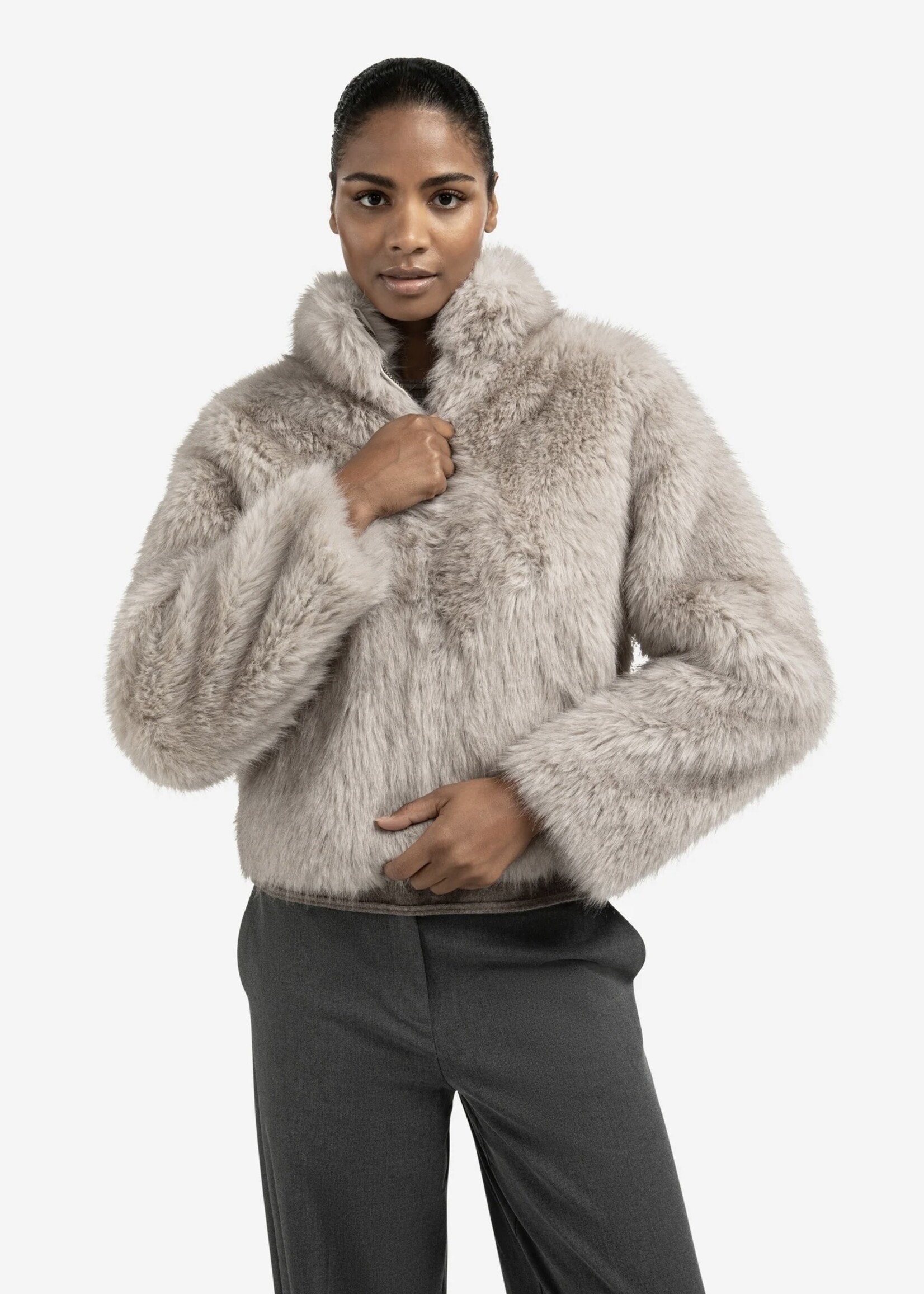 YAYA Yaya - Faux Fur Jacket