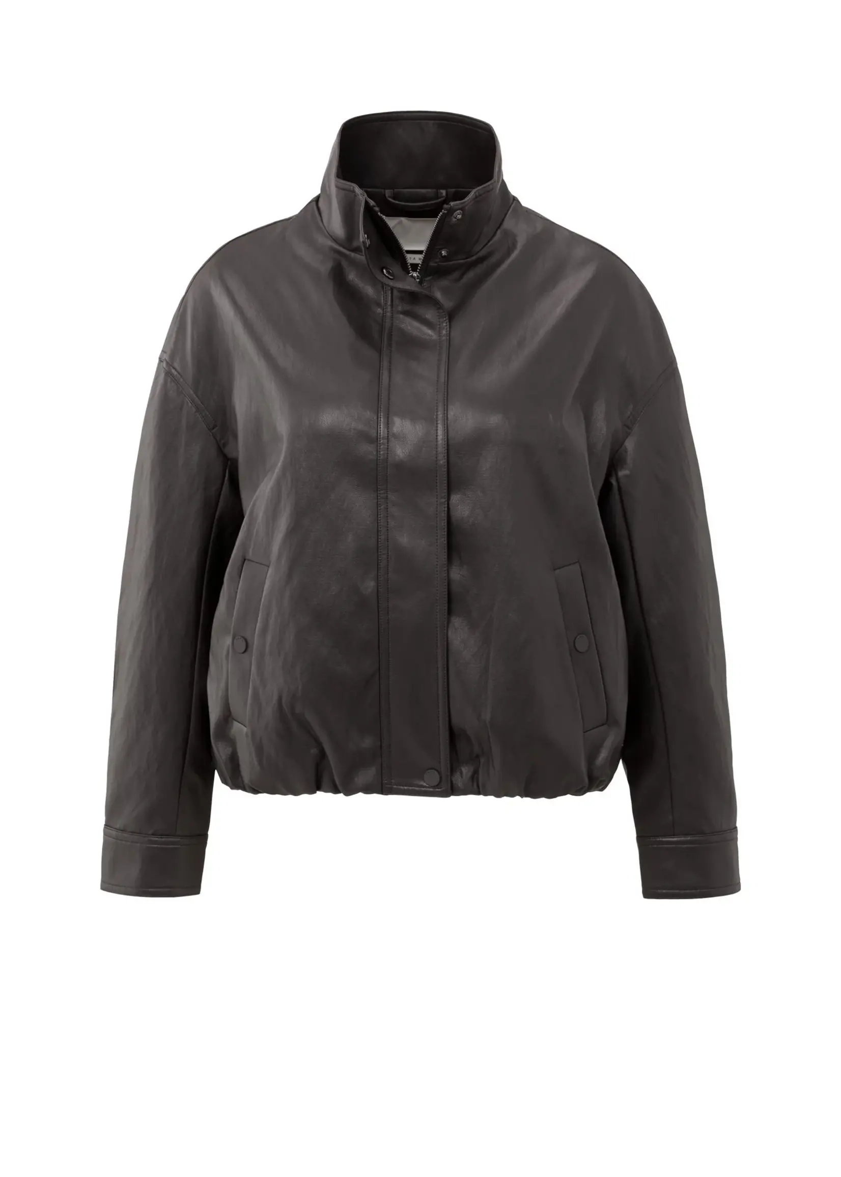 YAYA Yaya - Faux Leather Jacket With Elastic Hem