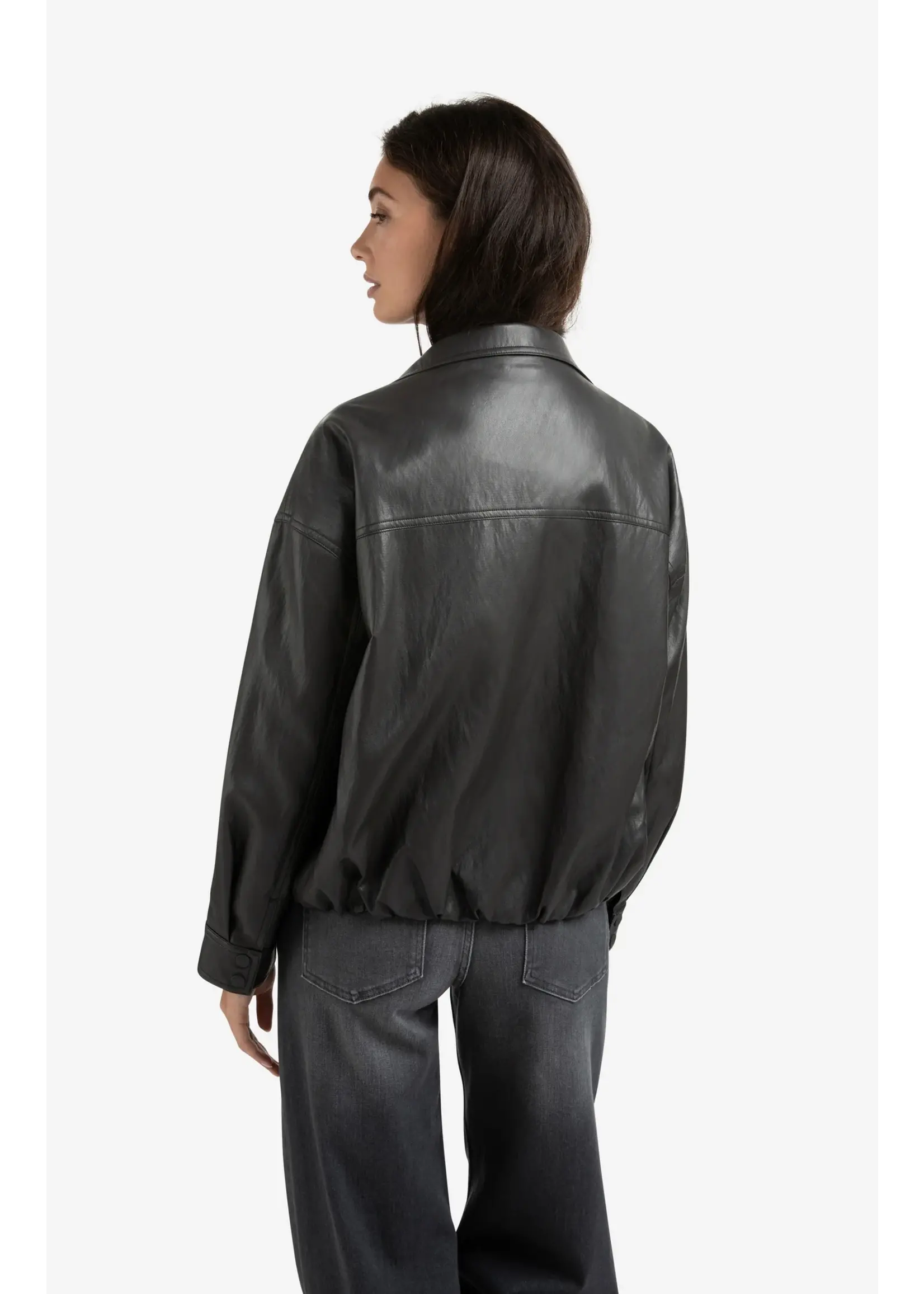 YAYA Yaya - Faux Leather Jacket With Elastic Hem