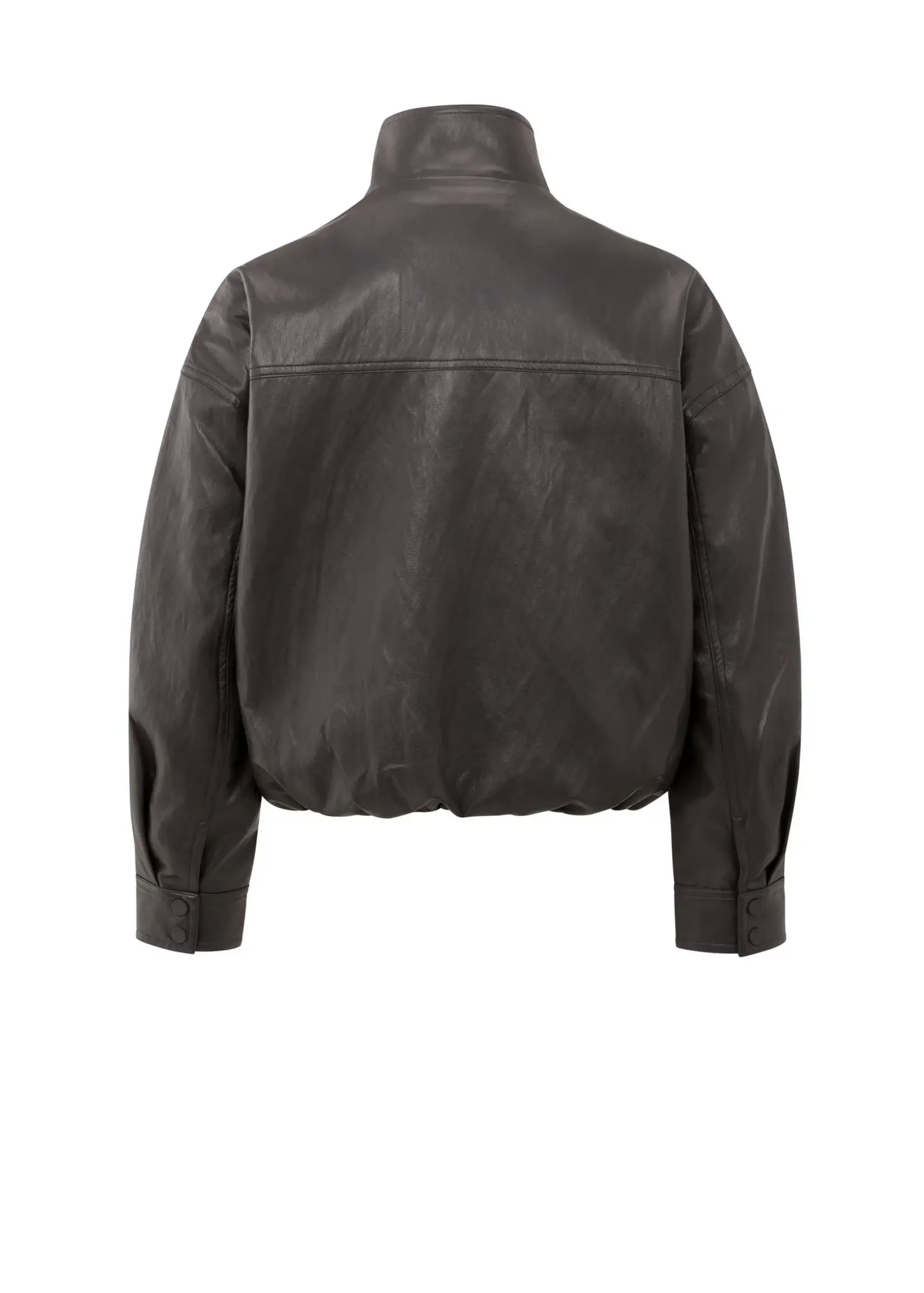 YAYA Yaya - Faux Leather Jacket With Elastic Hem