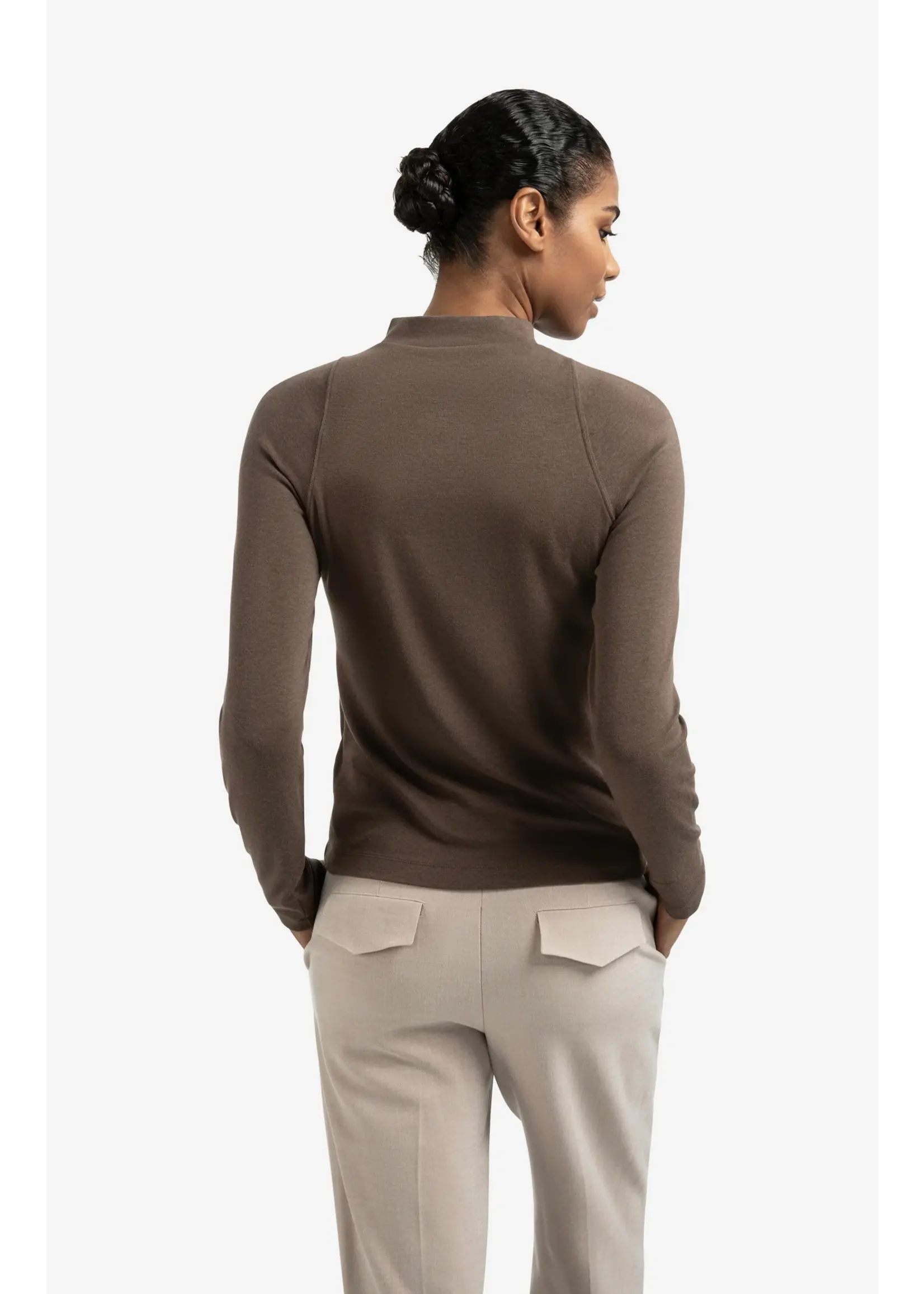 YAYA Yaya - Long Sleeve Mock Neck Top