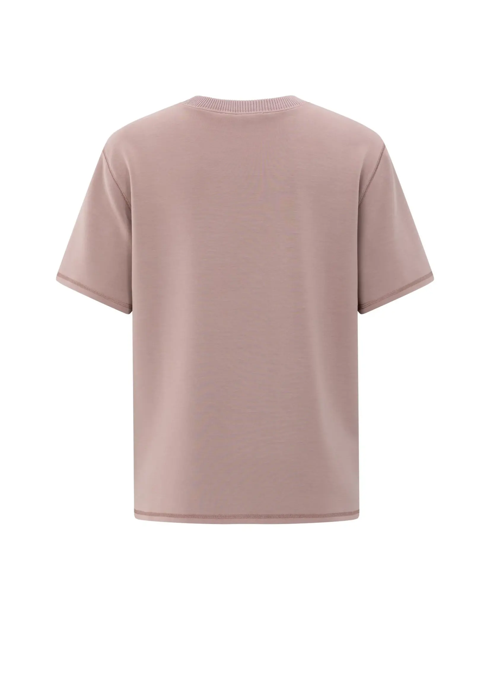 YAYA Yaya - Short Sleeve Sweatshirt With Ribbed Neckline