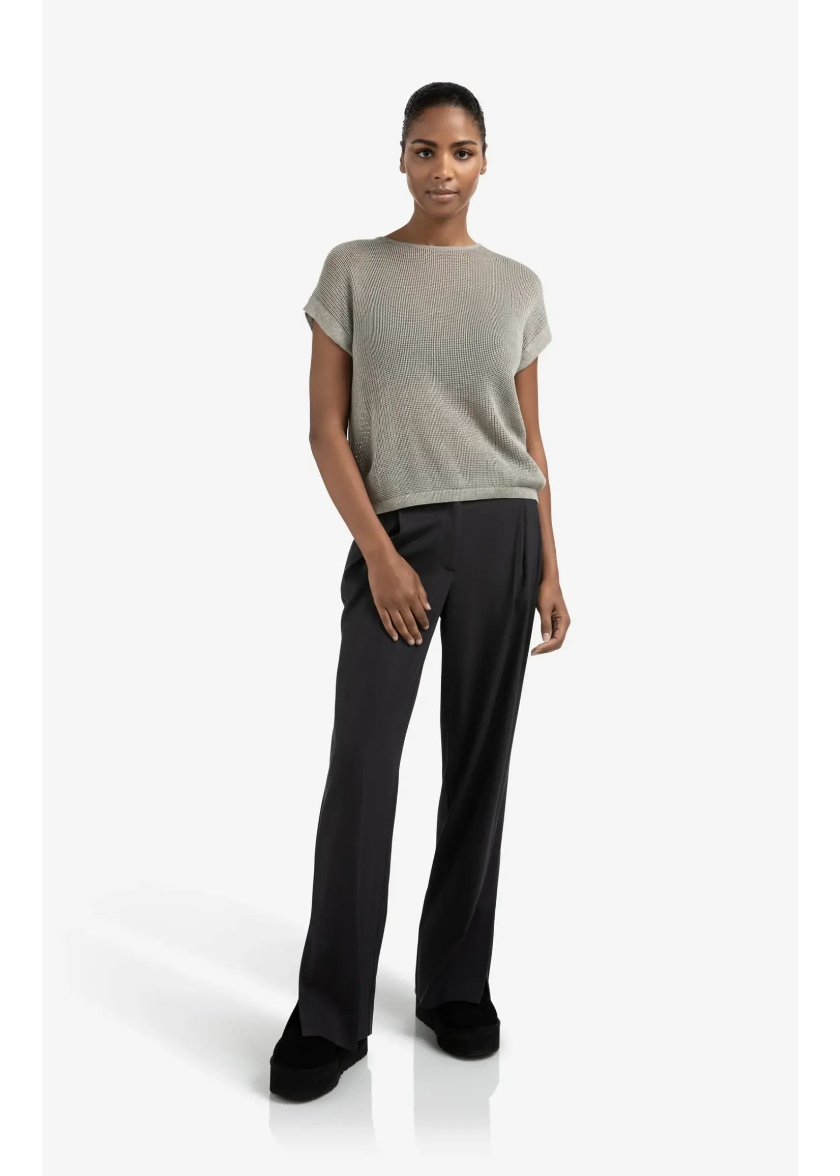 YAYA Yaya - Sleeveless Sweater With Back Button Detail