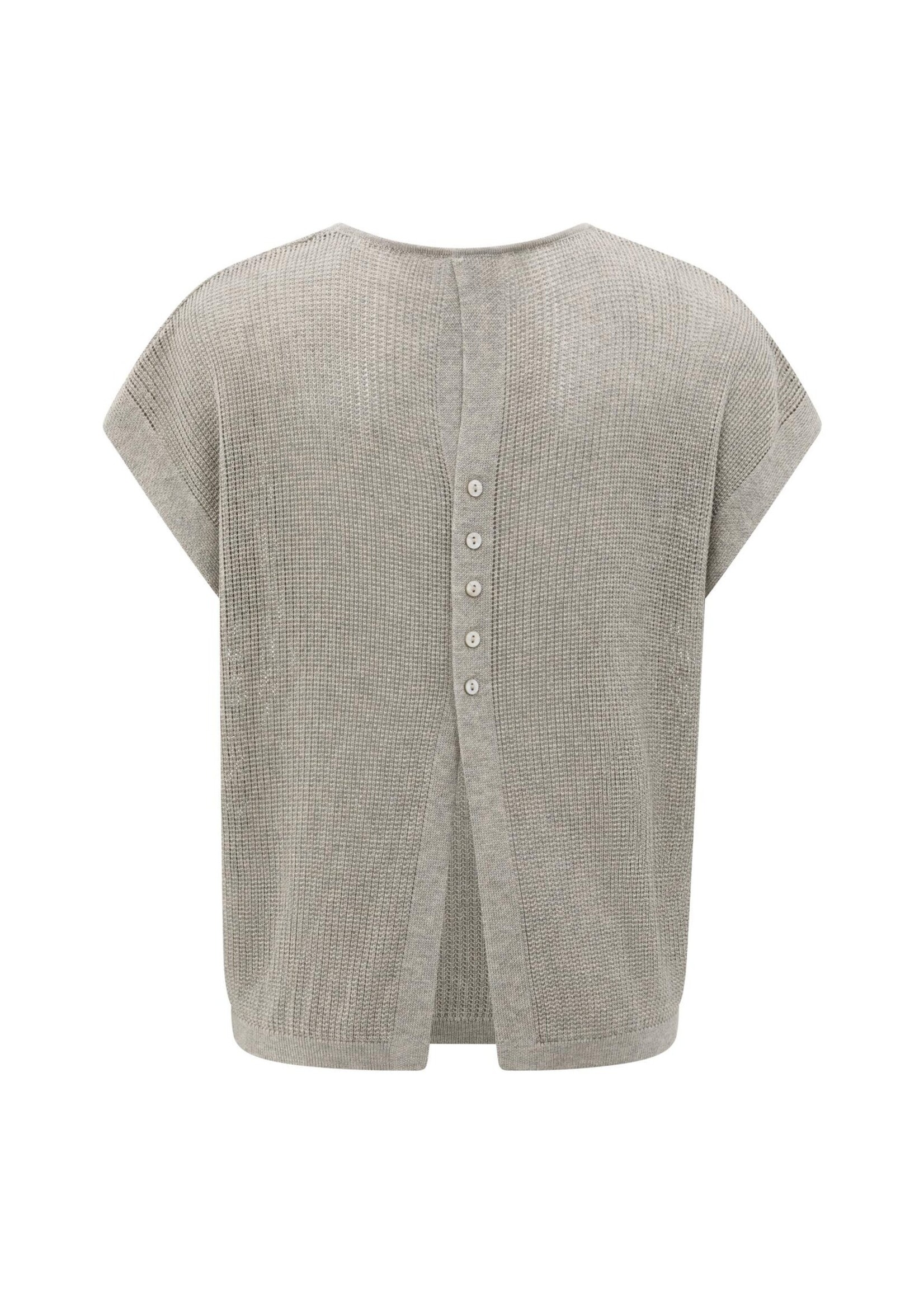 YAYA Yaya - Sleeveless Sweater With Back Button Detail