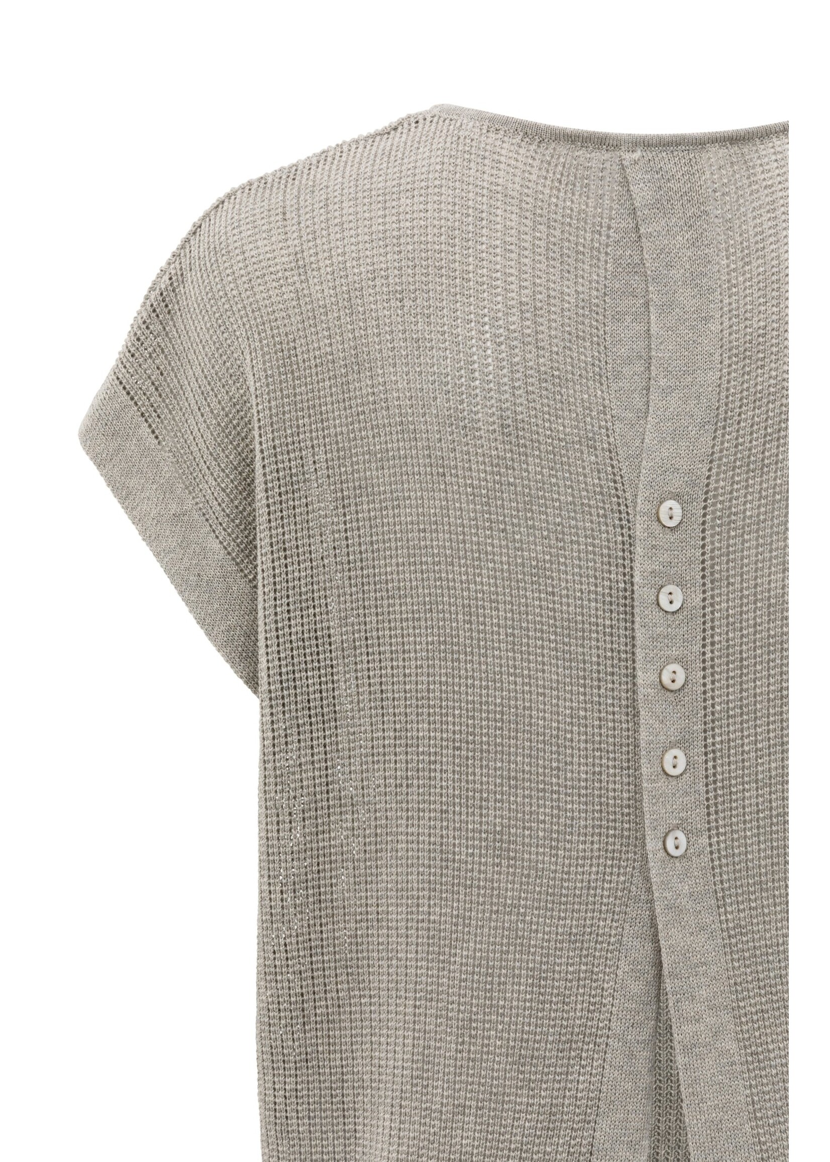 YAYA Yaya - Sleeveless Sweater With Back Button Detail