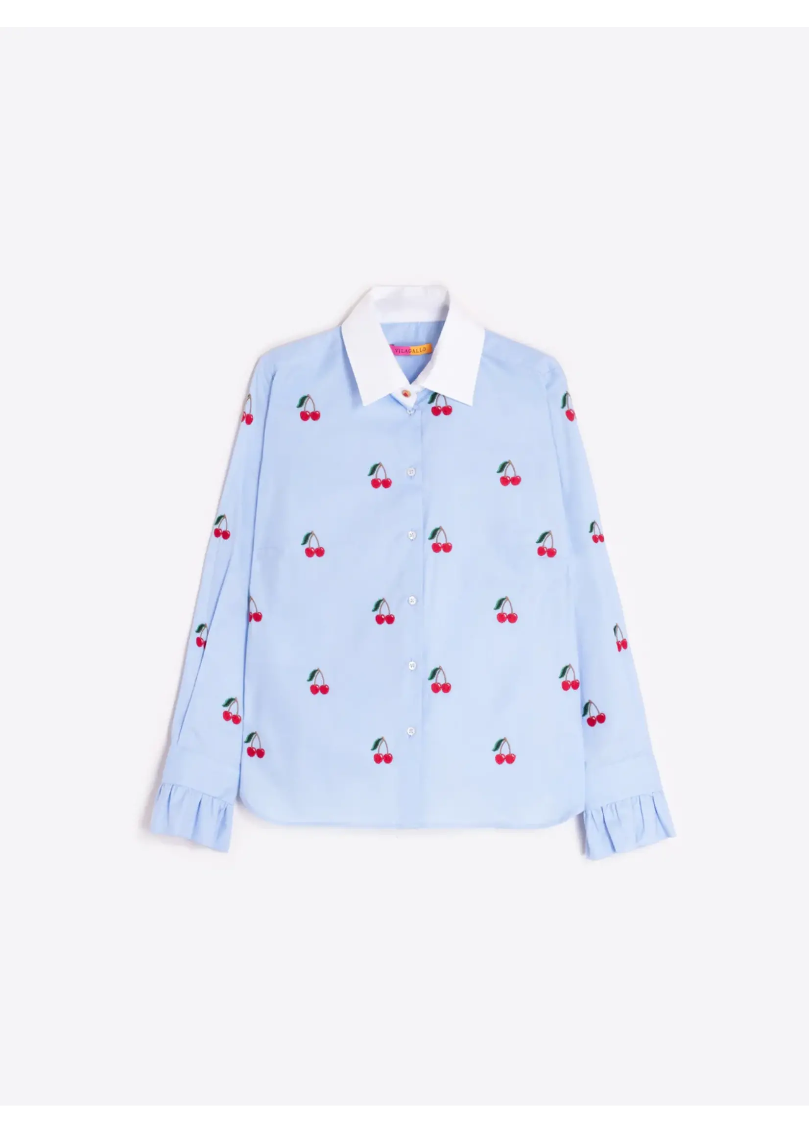 vilagallo Vilagallo - Alba Emb Cherry Shirt